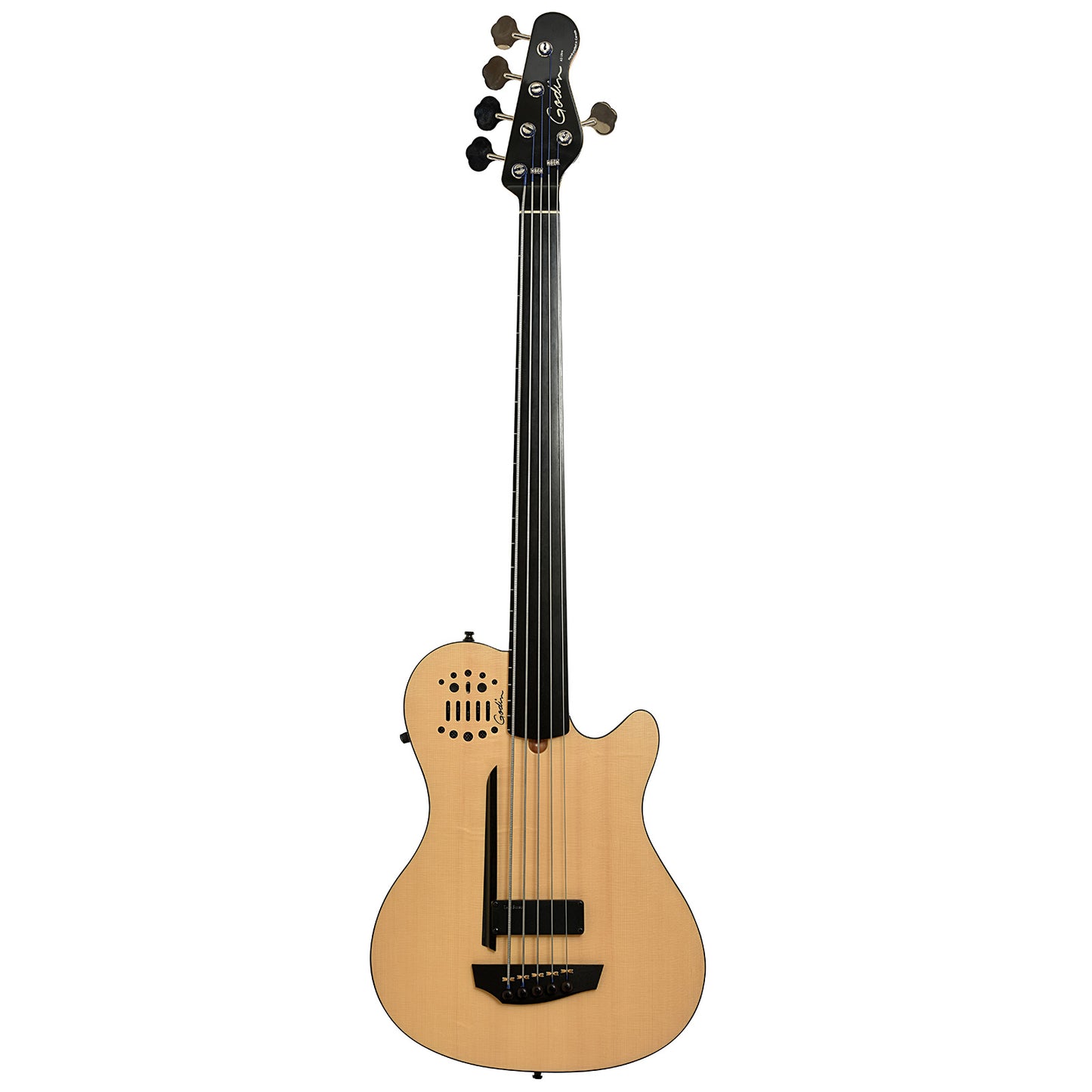 Full front of Godin A5 Ultra Fretless 5-String Acoustic-Electric Bass
