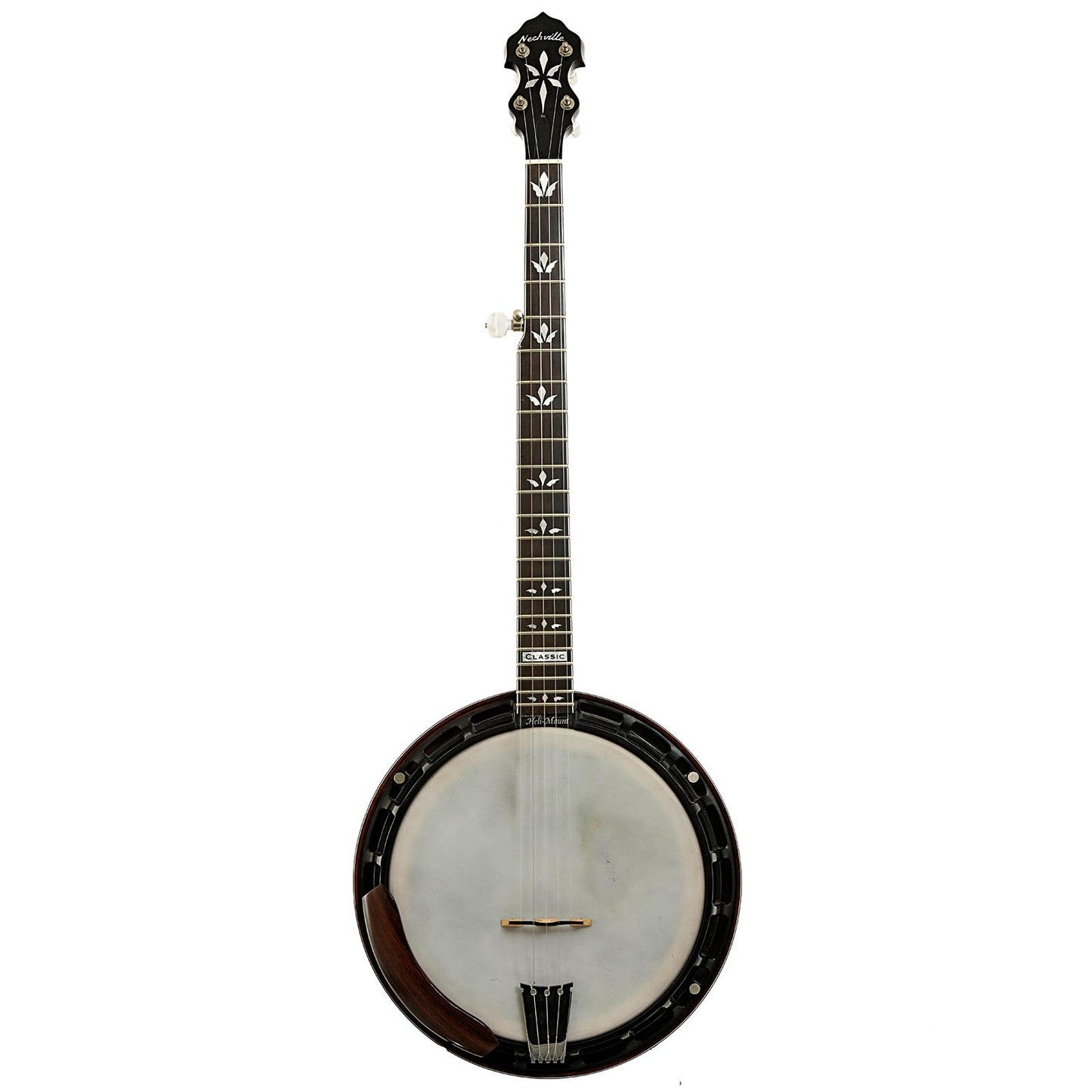 Full front of Nechville Classic Deluxe Resonator Banjo