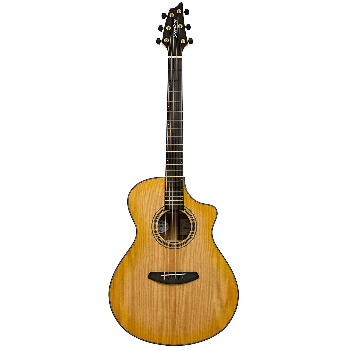 Full front of Breedlove Artista Concert Natural Shadow CE