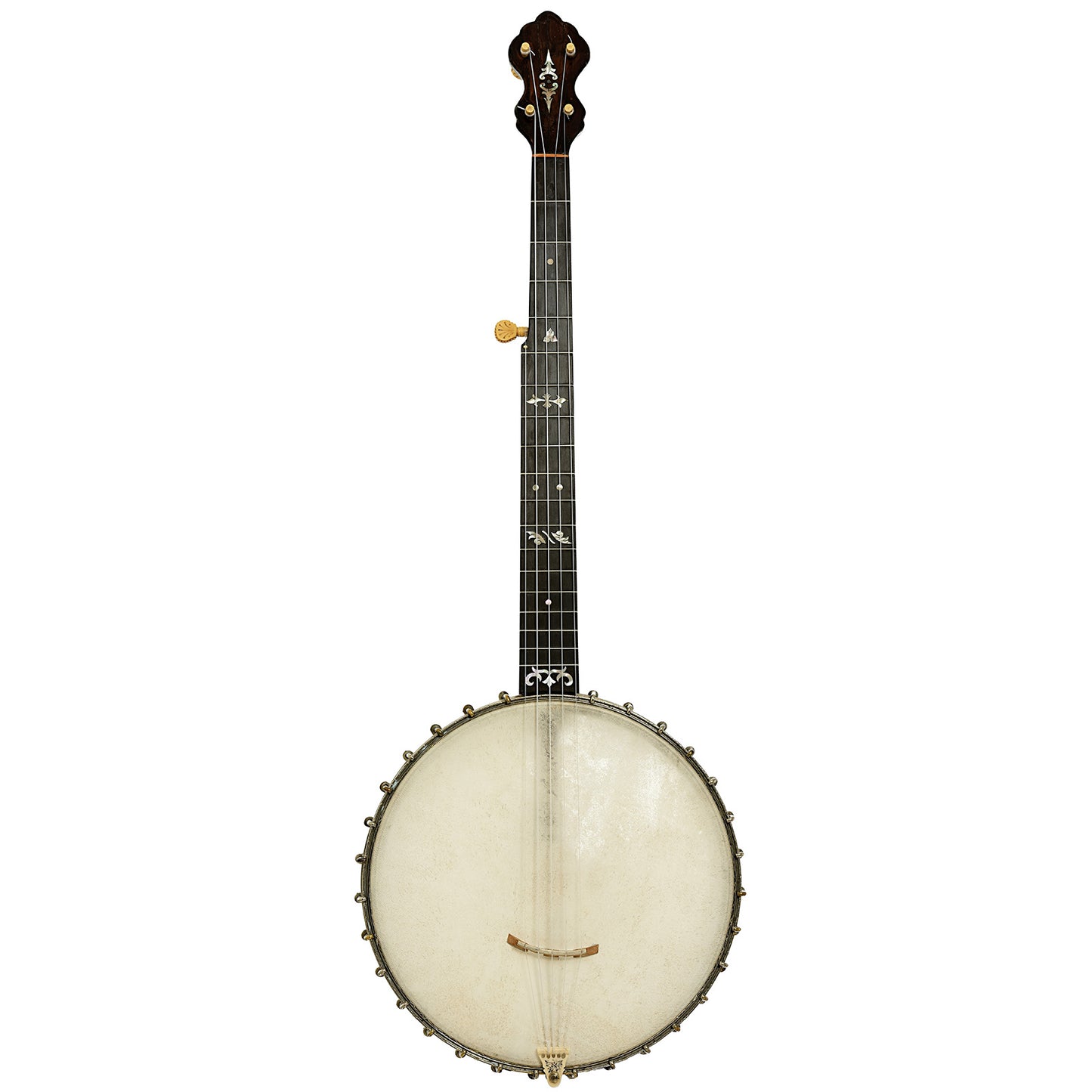 Full front of L.B. Gatcomb Robinson Improved Grade 2 Open Back Banjo