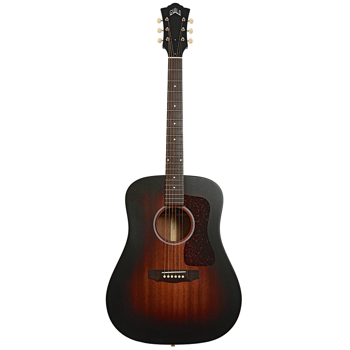 Full front of Guild USA D-20 VSB Mahogany Acoustic Guitar