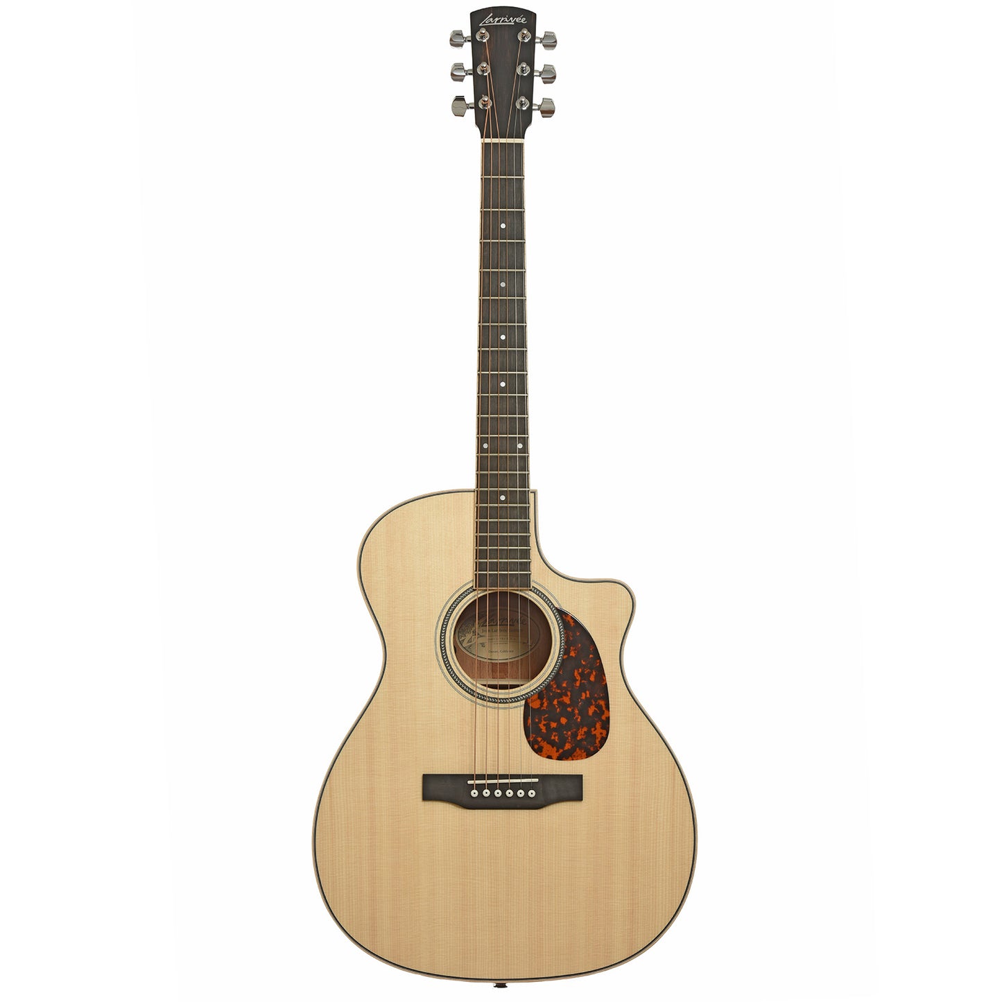 Full front of Larrivee OMV-03E Recording Series Acoustic-Electric Guitar