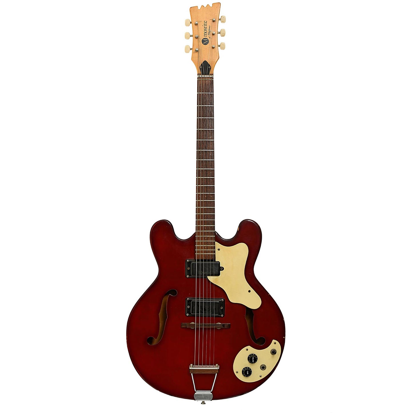 Full front of Mosrite Celebrity III Hollowbody Electric Guitar