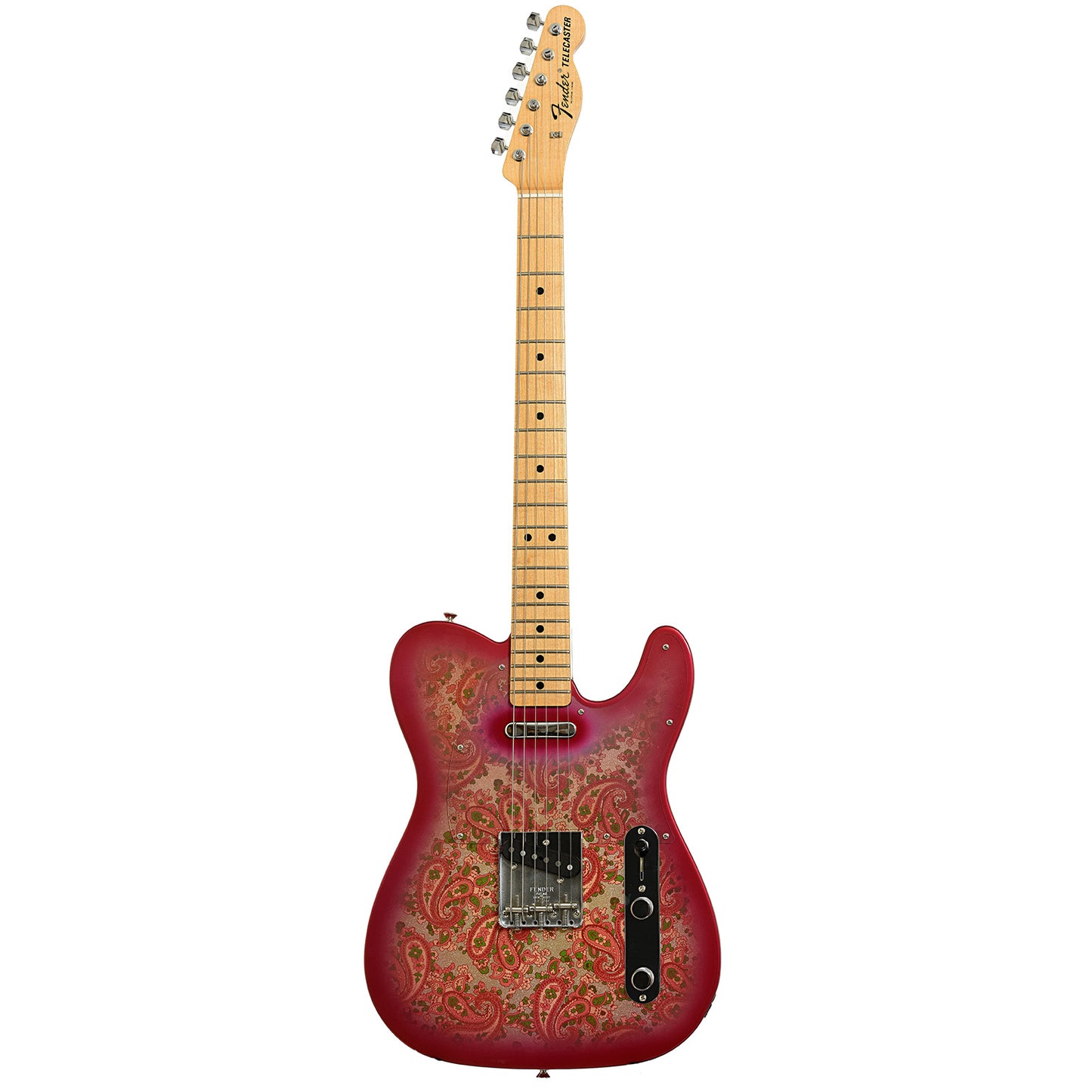 Full front of Fender Vintage Custom '68 Paisley Telecaster NOS Electric Guitar
