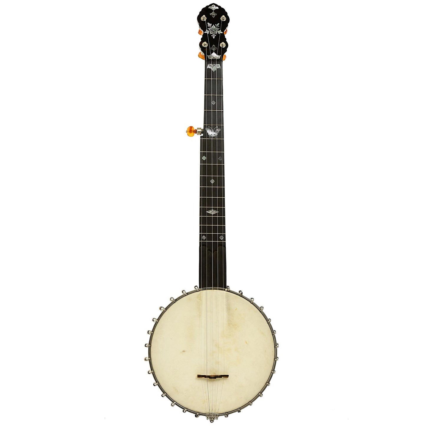 Front of Doug Unger Tubaphone Conversion Open Back Banjo