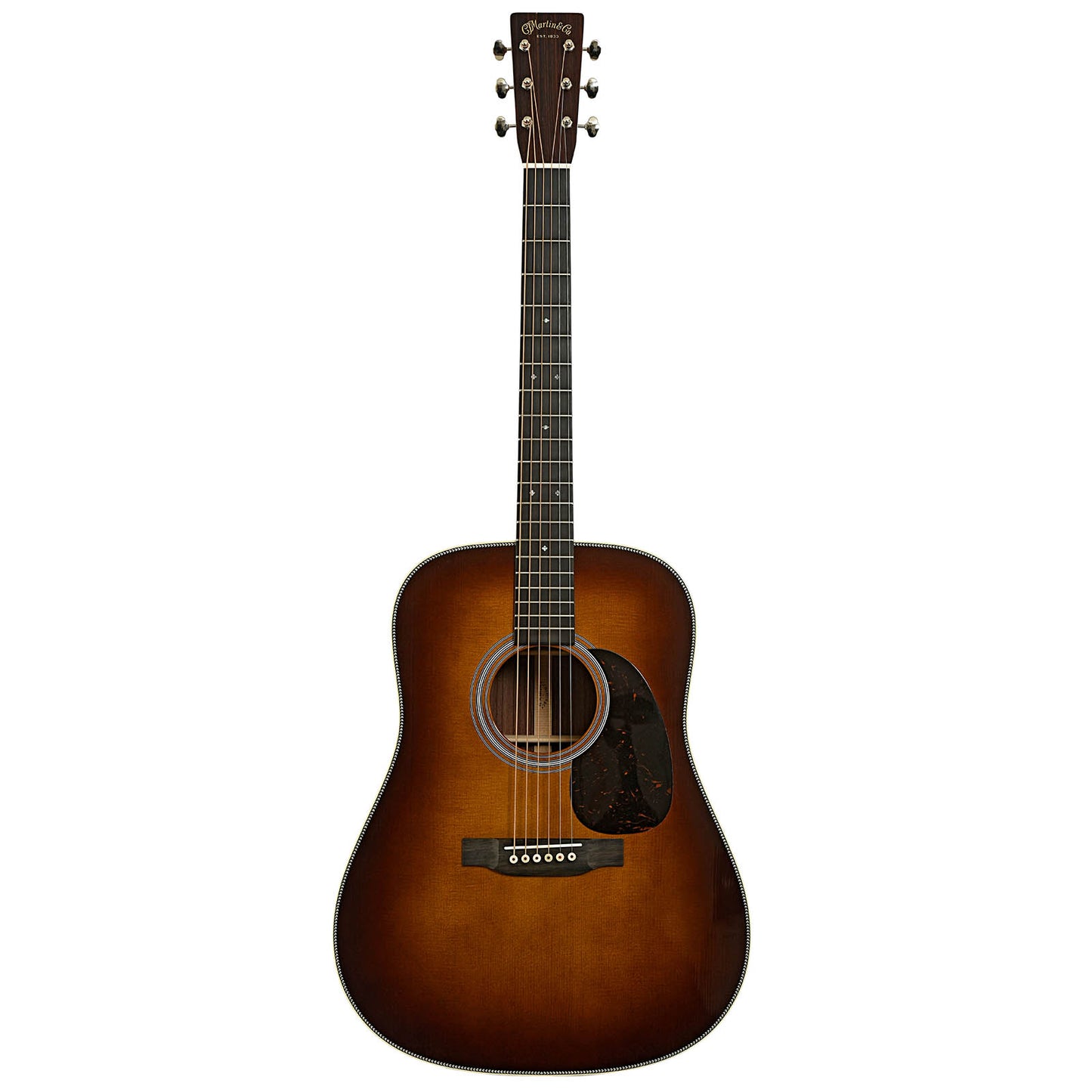 Full front of Martin HD-28 Ambertone Guitar & Case