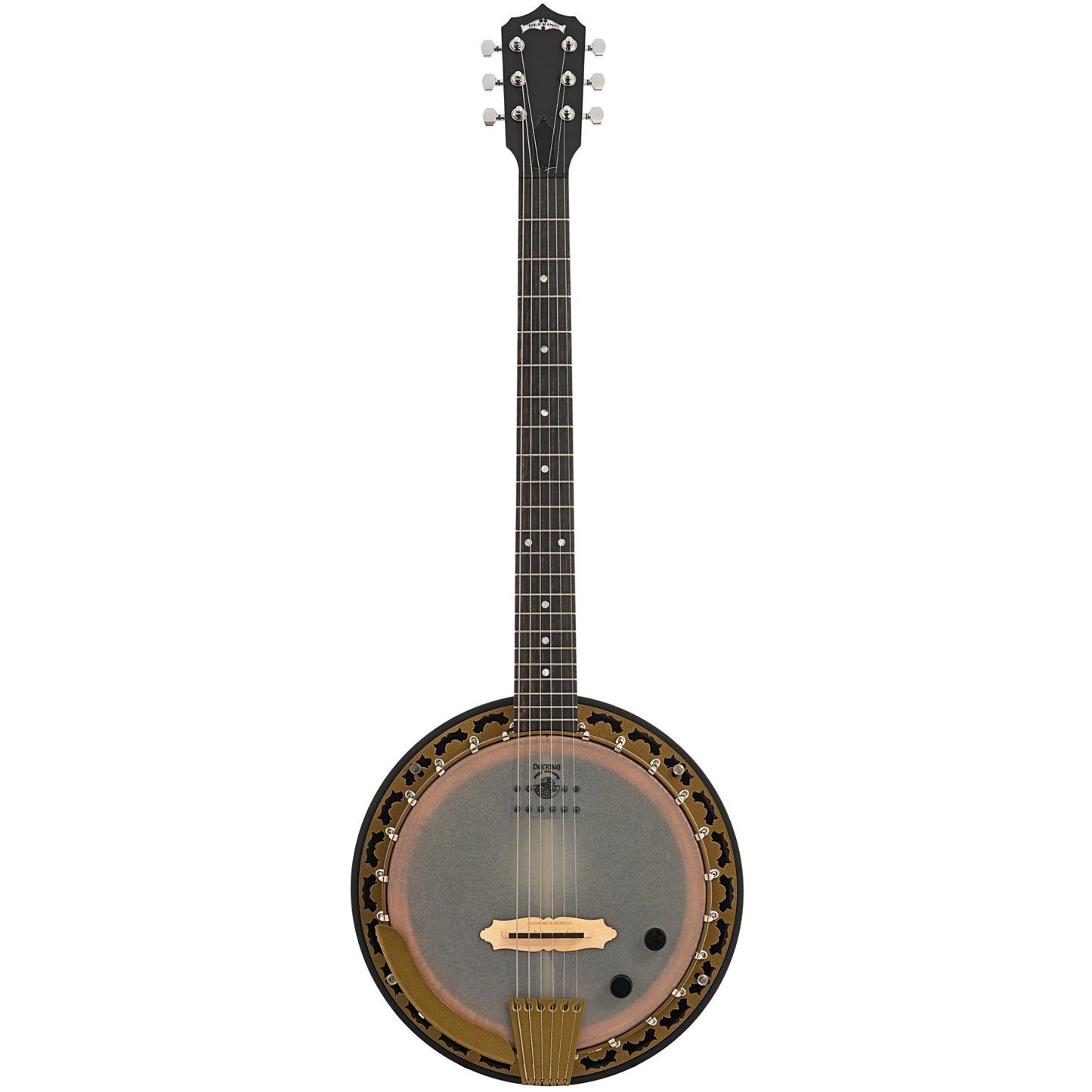 Full front of Deering Phoenix 6-String Acoustic-Electric Banjo