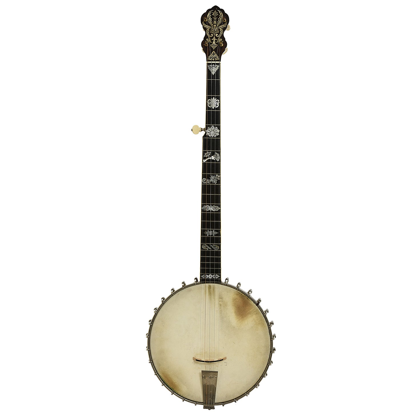 Full front of Fairbanks Whyte Laydie No.7 Open Back Banjo