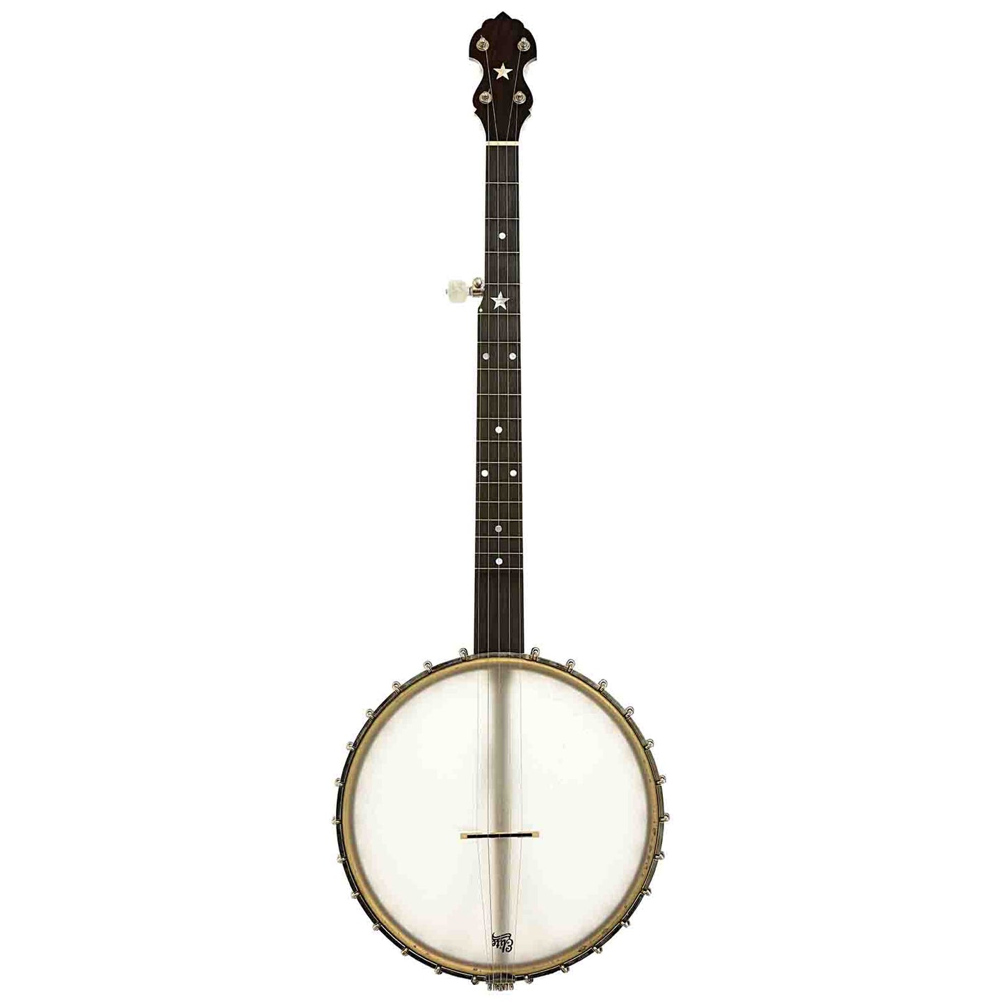 Full front of Bart Reiter Round Peak Open Back Banjo