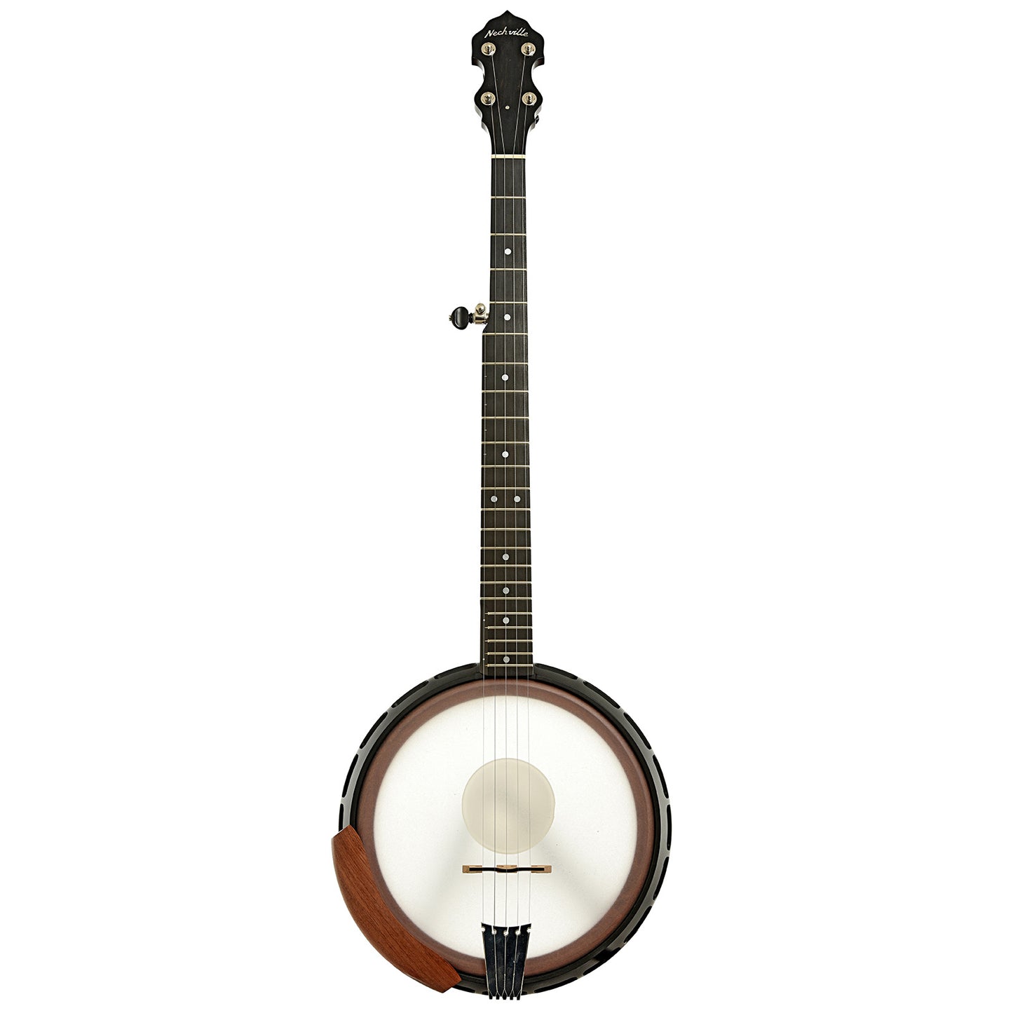 Full front of Nechville Moonshine Open Back Banjo