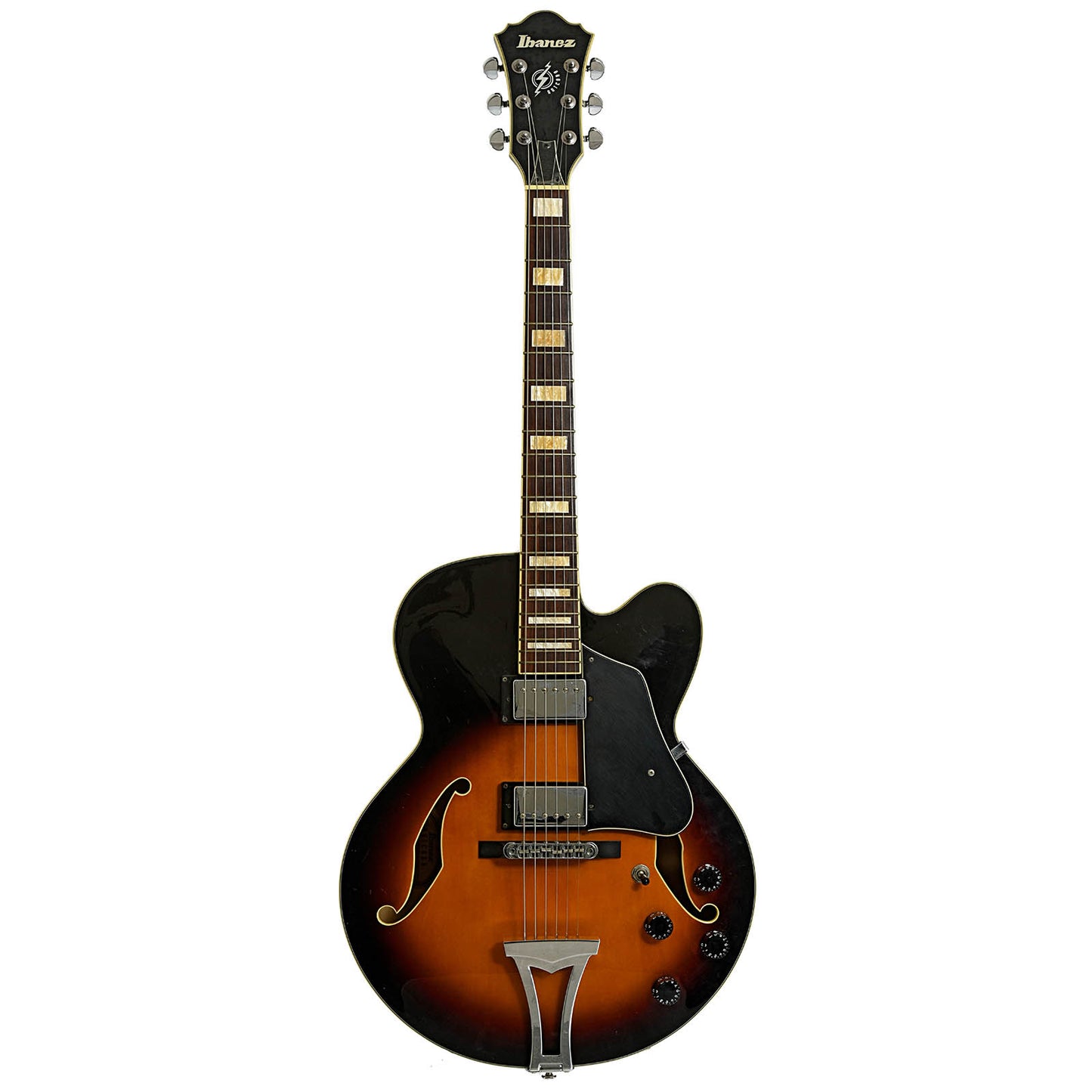 Full front of Ibanez AF-75 BS Artcore Hollow Body Electric Guitar