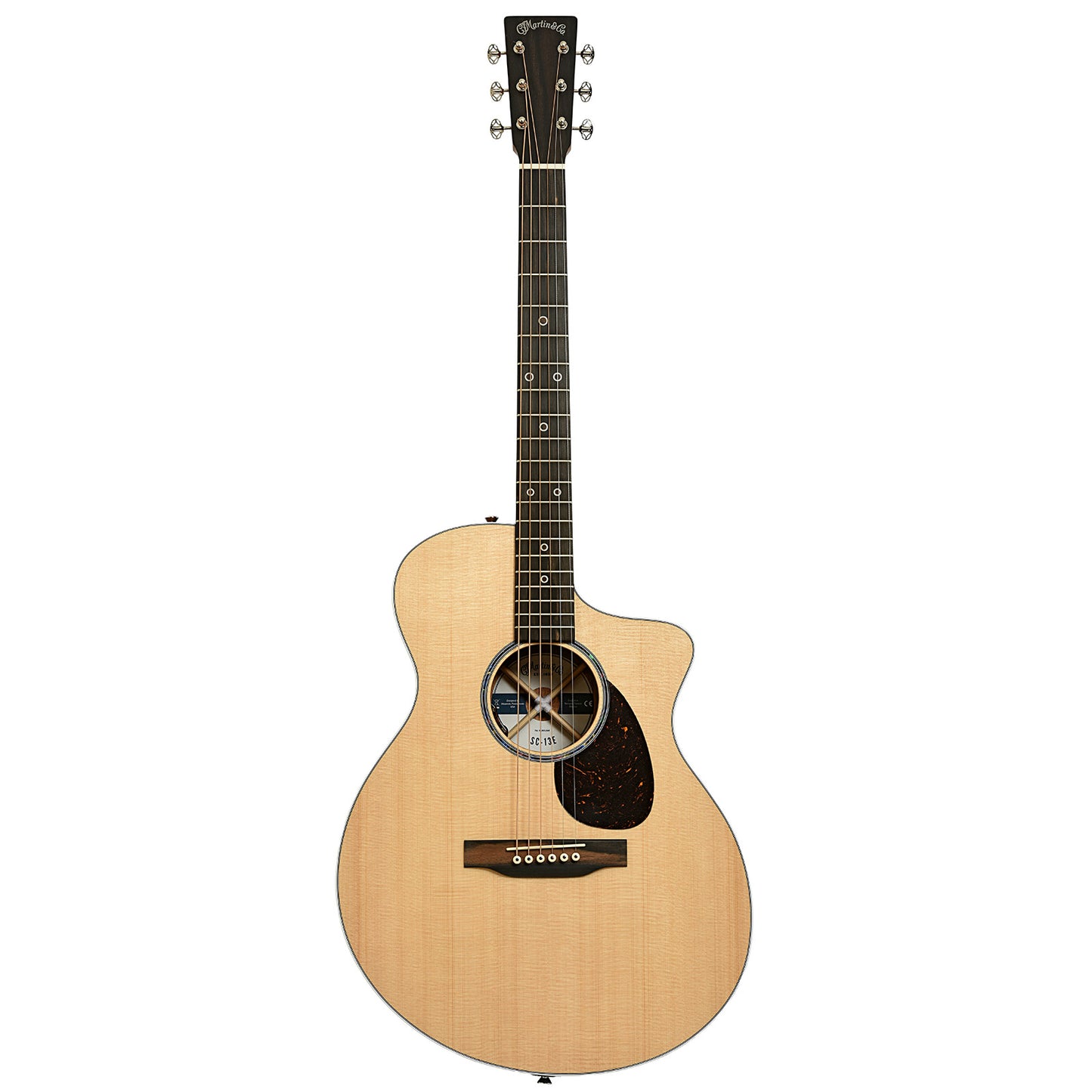 Full front of Martin SC-13E Modern Guitar