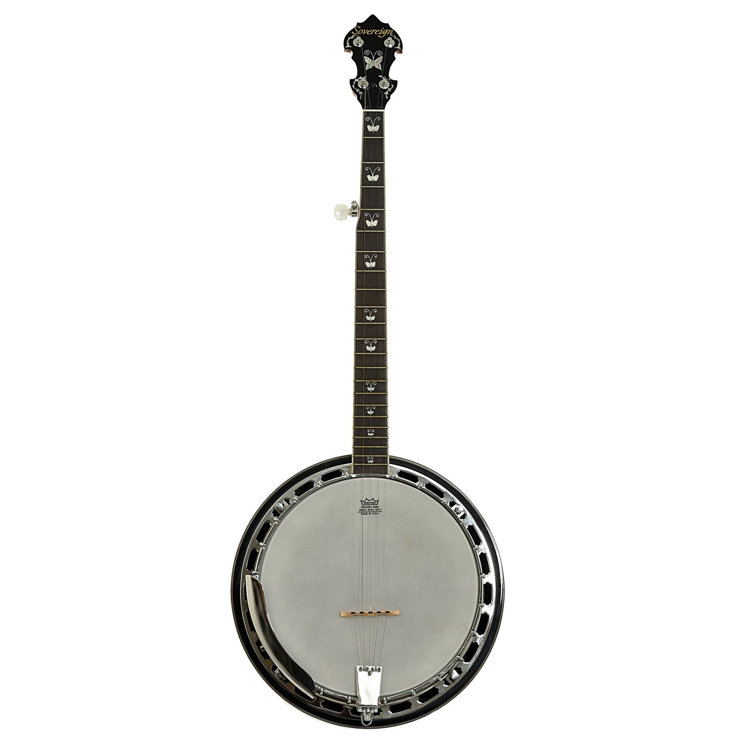 Full front of Sovereign Butterfly H495C Resonator Banjo