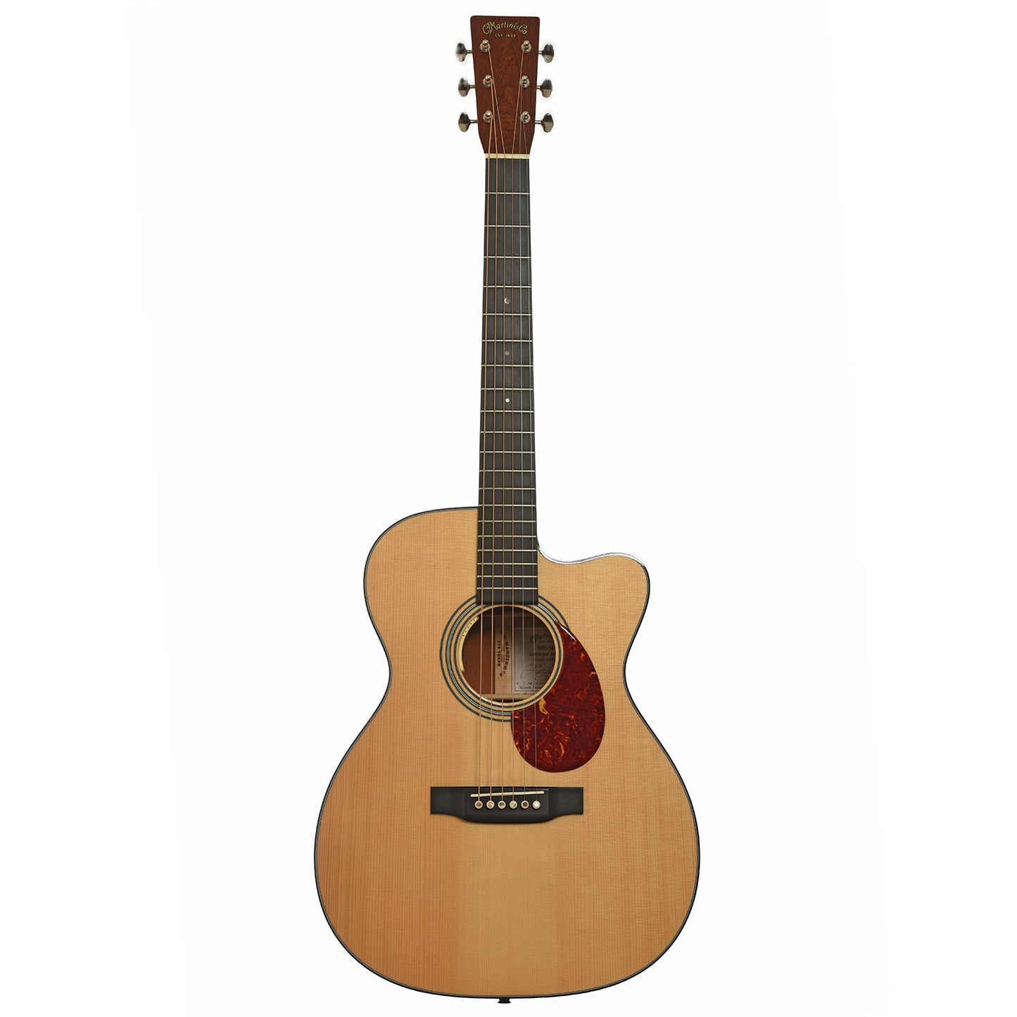 Full front of Martin OMC-18 Laurence Juber Custom Edition Acoustic Electric Guitar