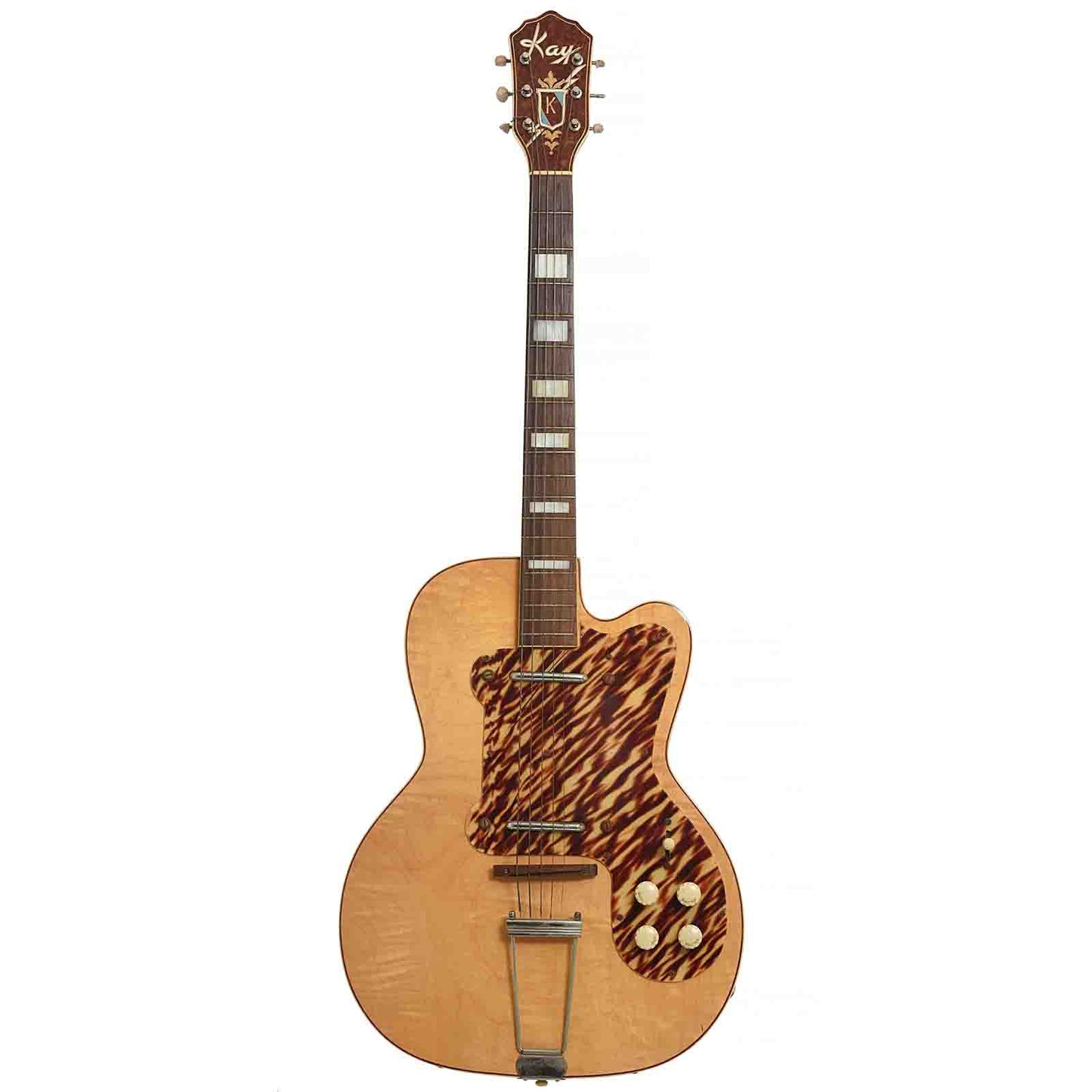 Full Front of Kay K161 Thin Twin Electric Guitar