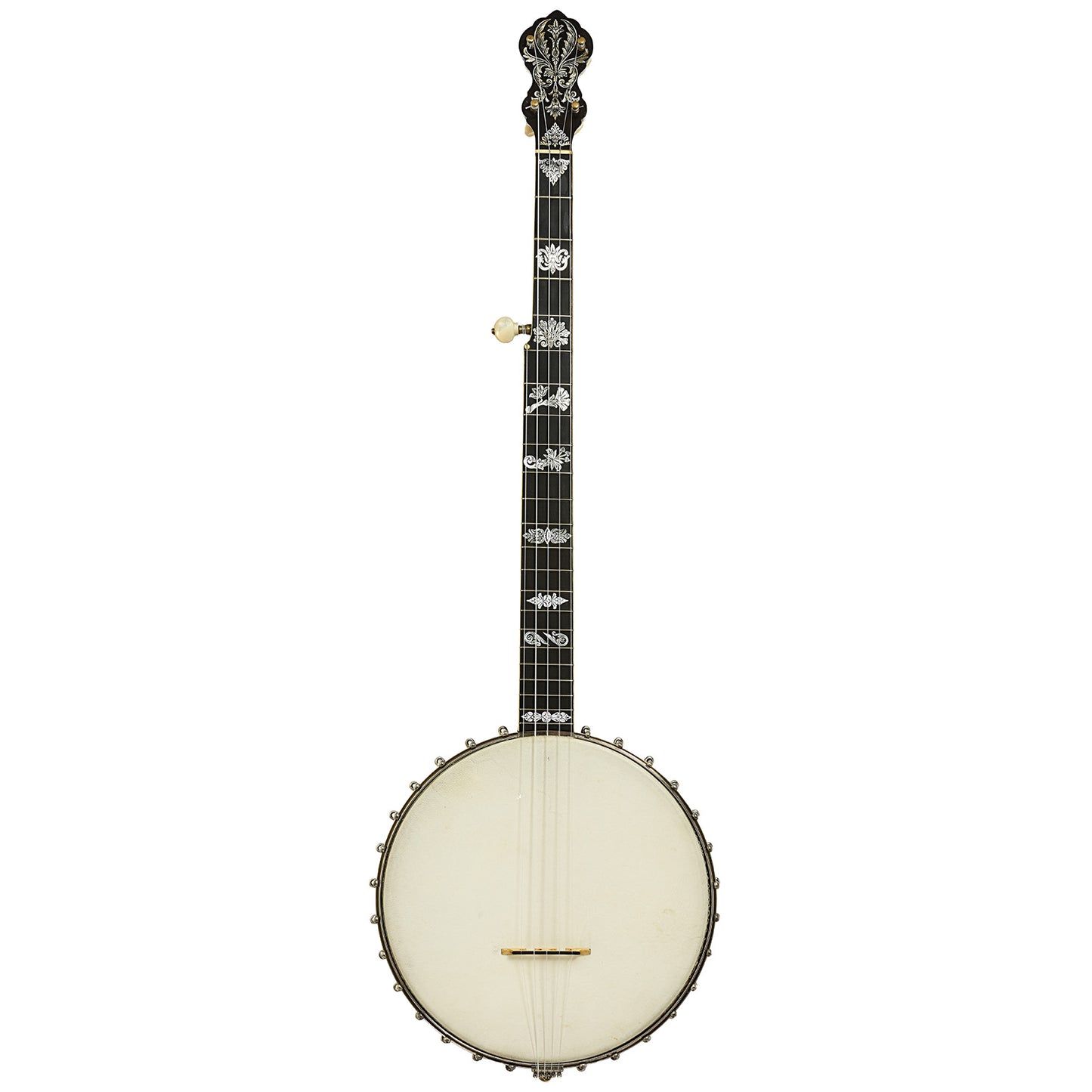 Full front of Fairbanks Whyte Laydie No.7 Open Back Banjo