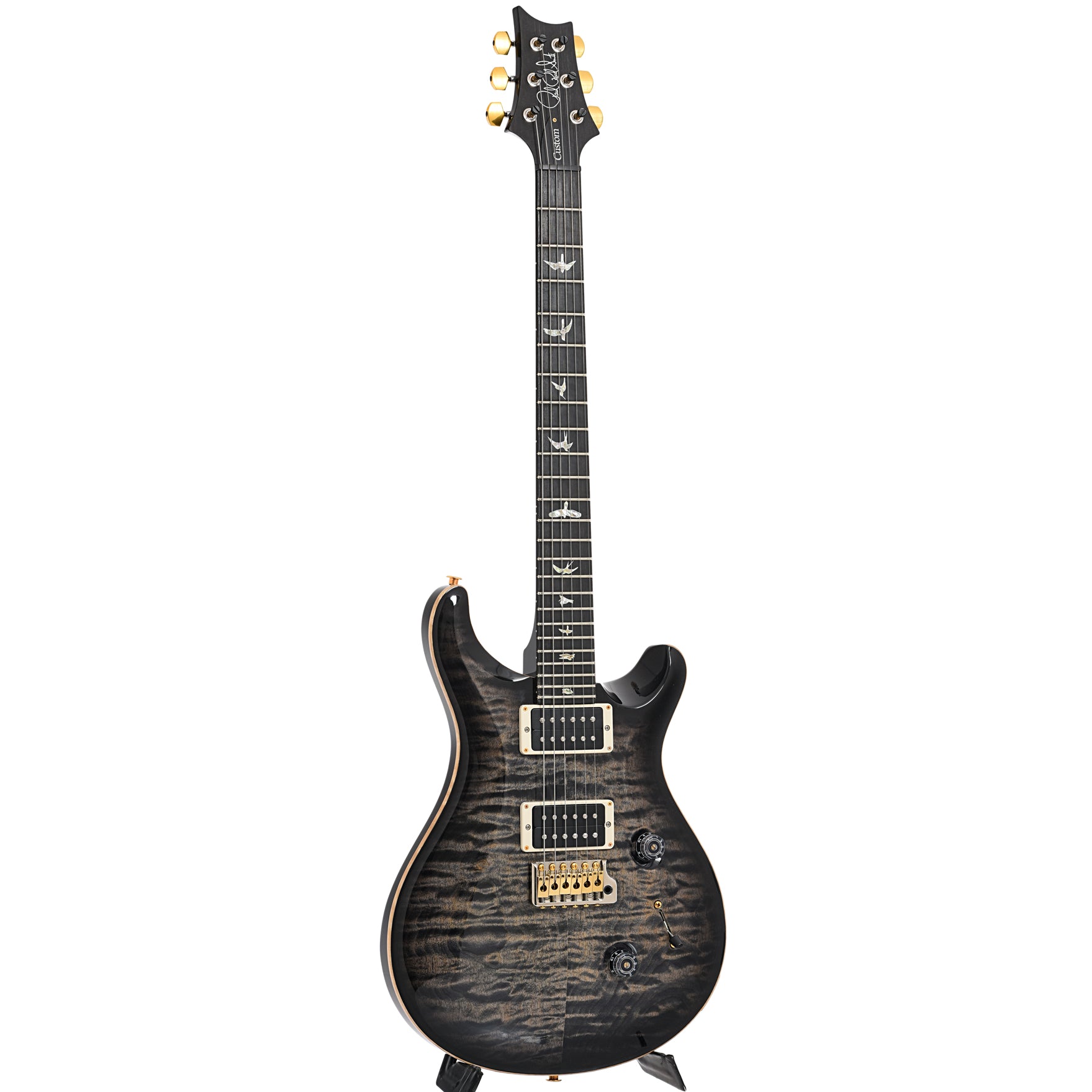 Full front and side of PRS Wood Library Custom 24