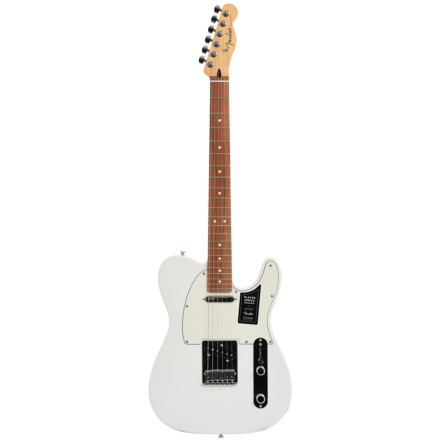 Full front of Fender Player Telecaster, Polar White