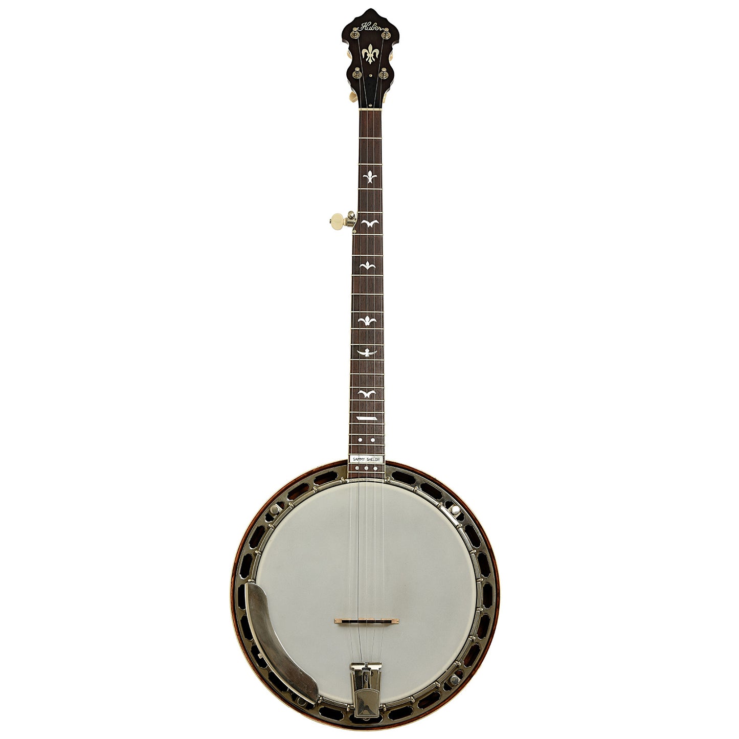 Full front of Huber Sammy Shelor Resonator Banjo