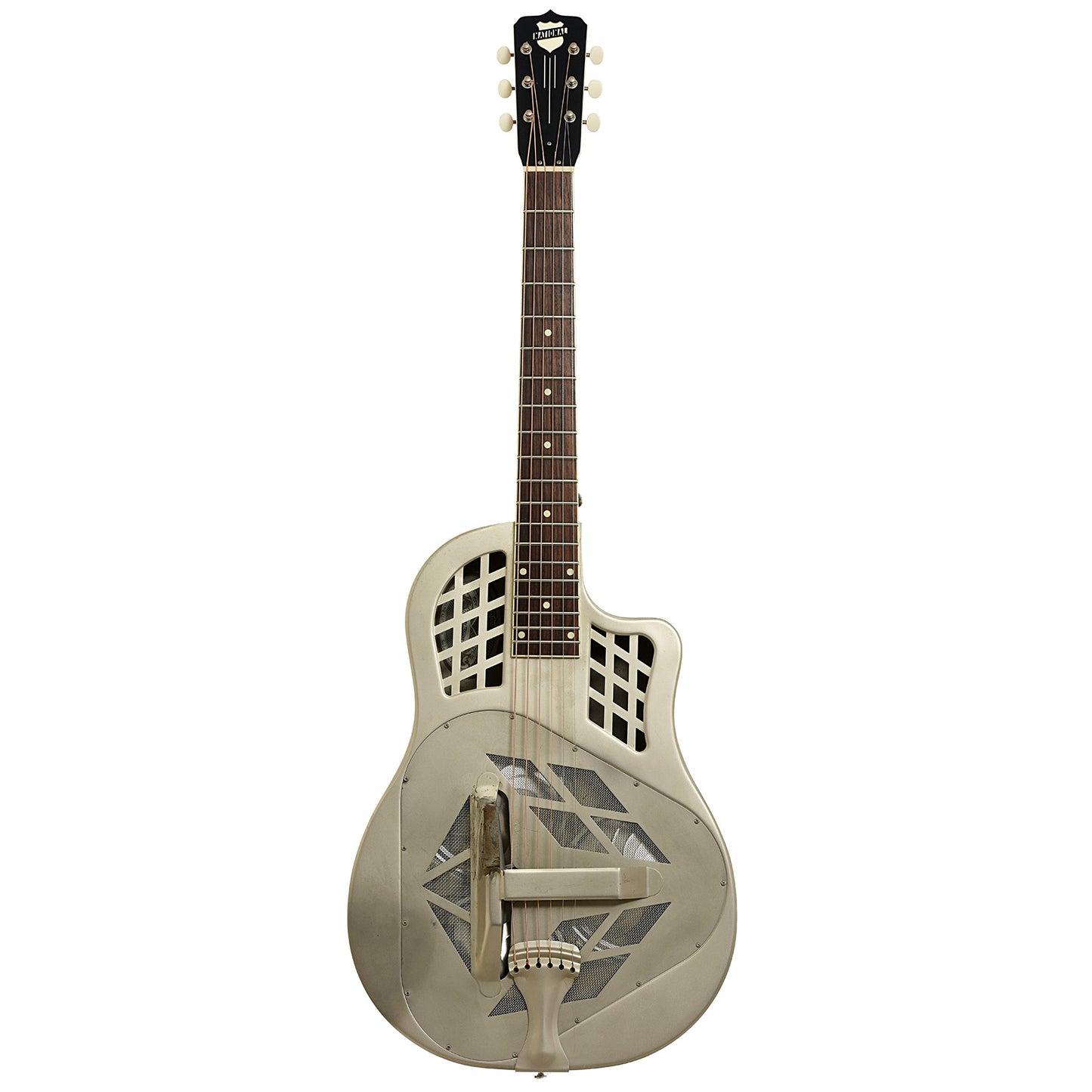 Full front of National Vintage Steel Tricone Cutaway Resonator Guitar