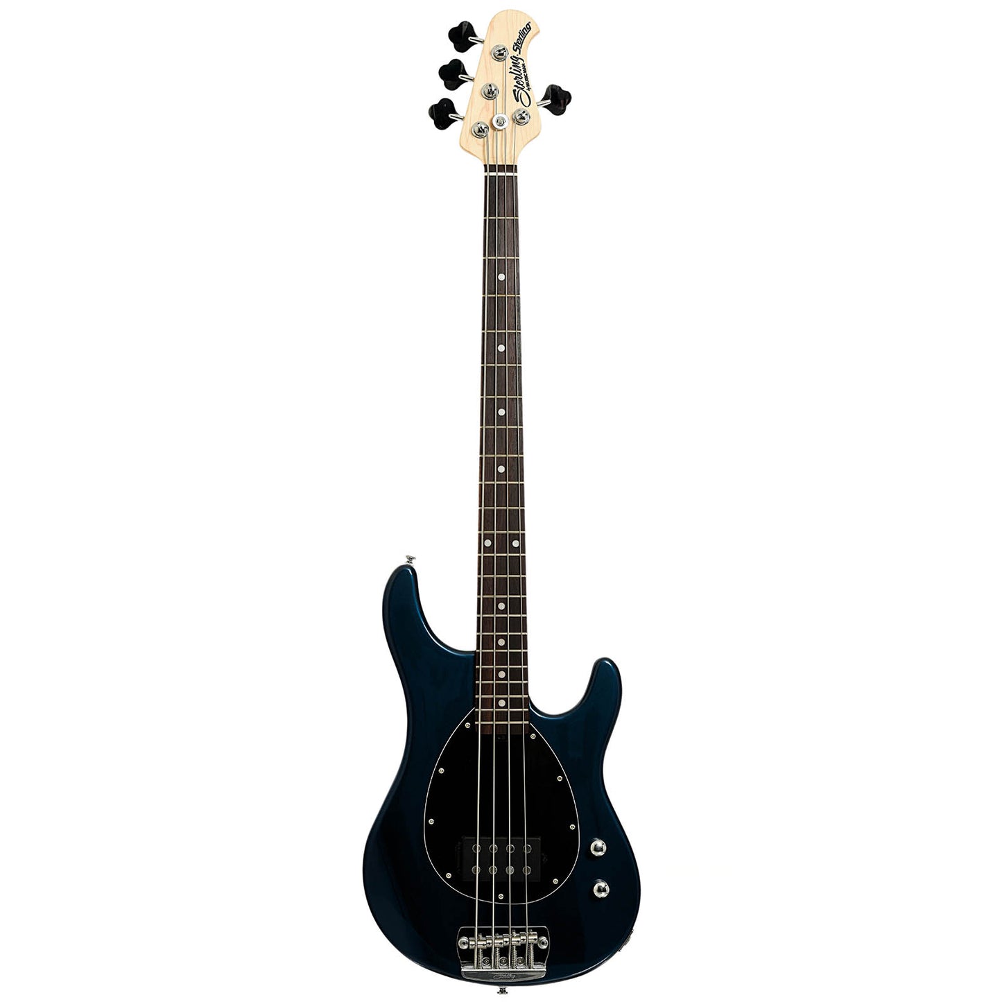 Full front of Sterling by Music Man Sterling Electric Bass, Blue Pearl