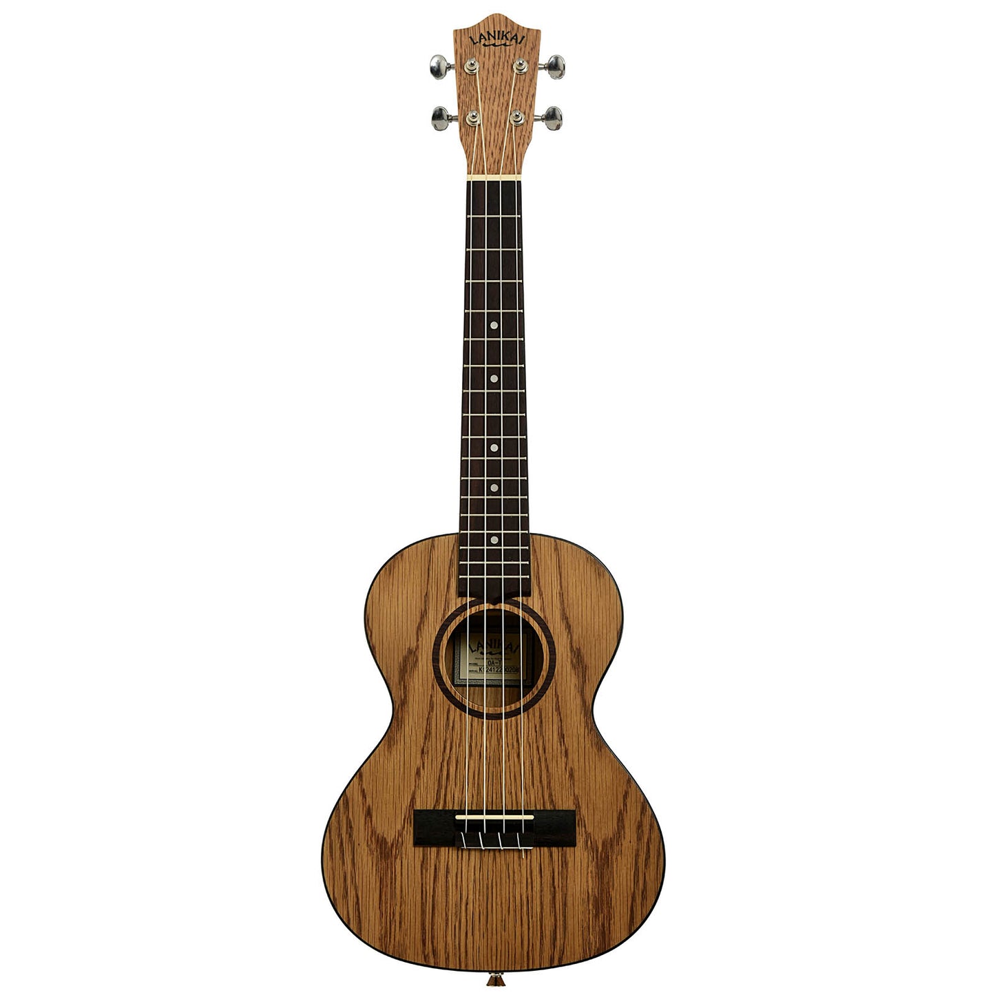 Full front of Lanikai OA-T Oak Tenor Ukulele & Gigbag