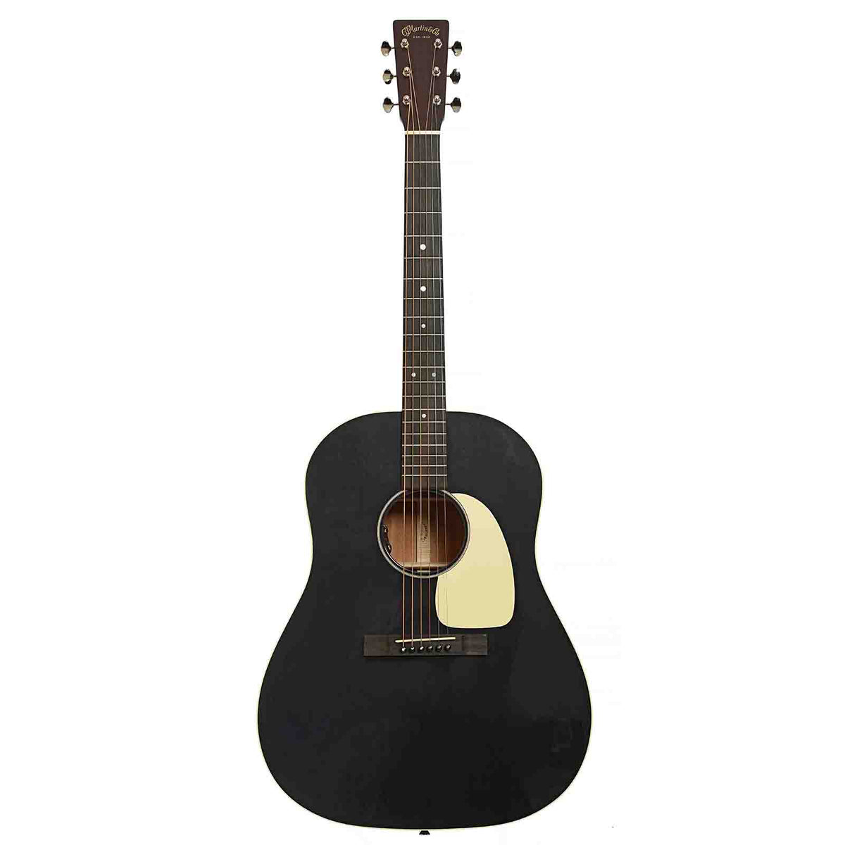 Full Front of Martin DSS-16E Acoustic Guitar & Gigbag, Black Smoke