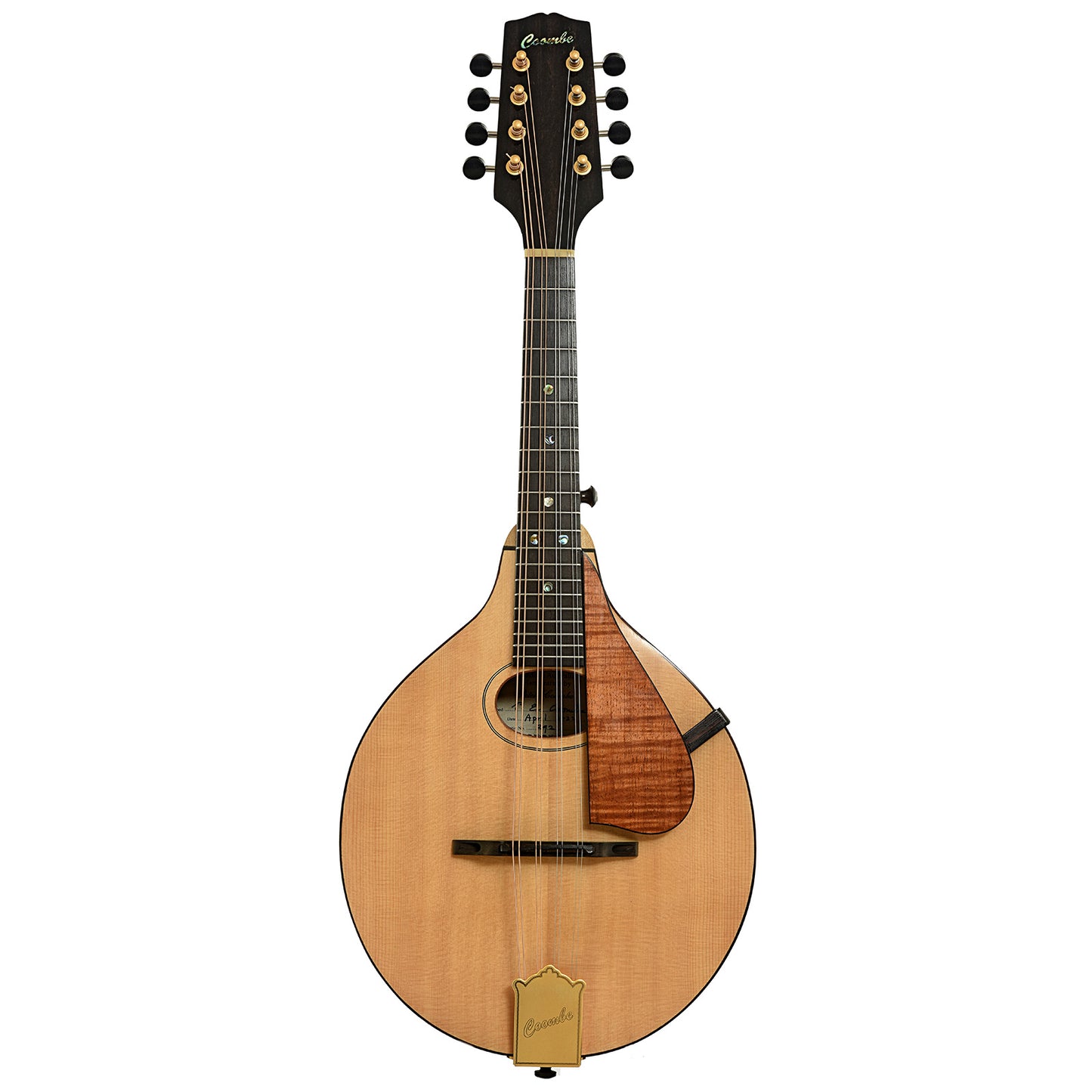 Full front of Peter Coombe Custom A Mandolin