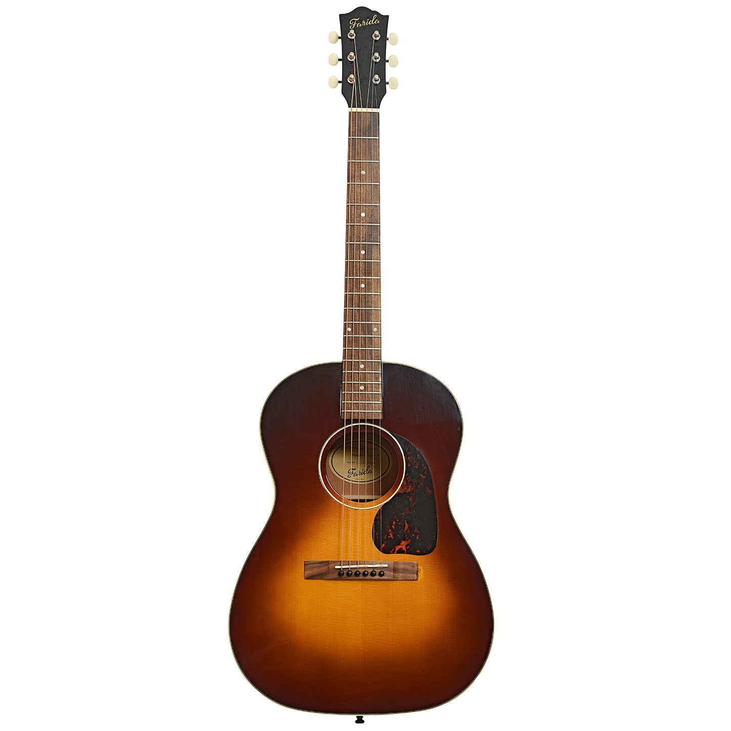 Full front of Farida Old Town Series OT-22 VBS Acoustic Guitar