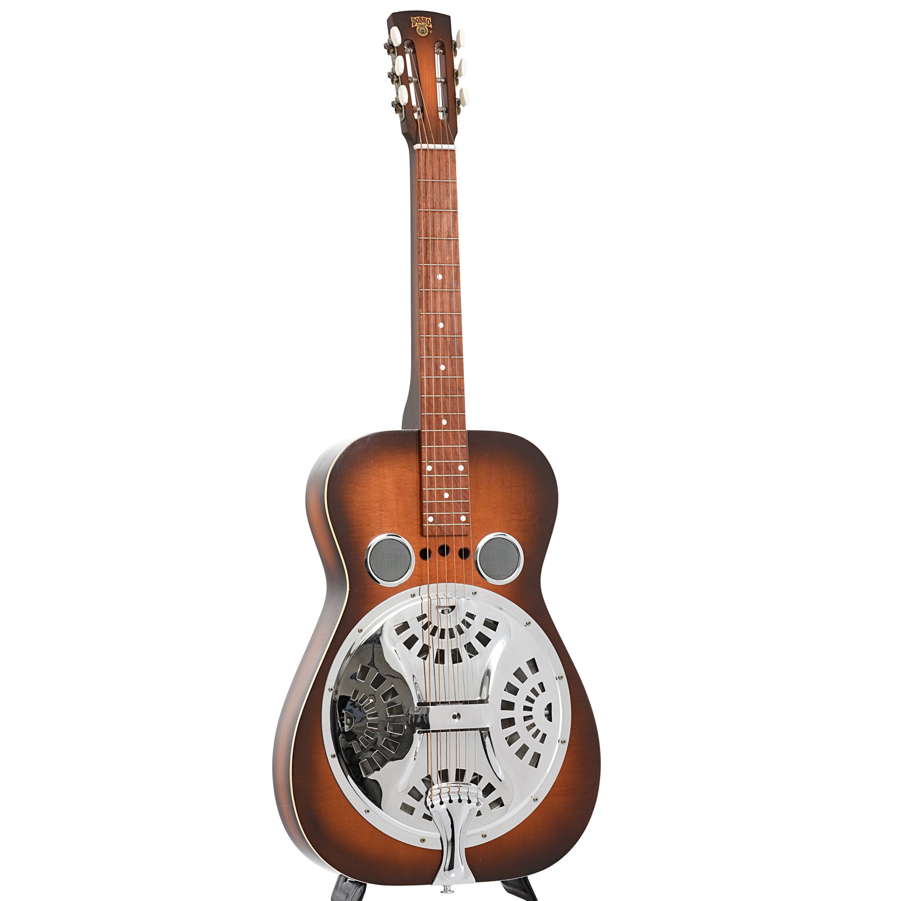 Full front and side of Dobro 60DS Squareneck Resonator Guitar (1987)