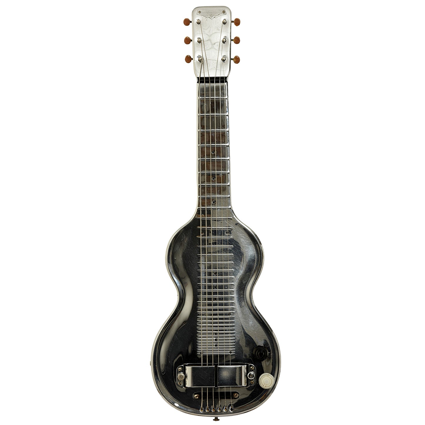 Full front of Rickenbacher Silver Hawaiian Silver Hawaiian Lap Steel