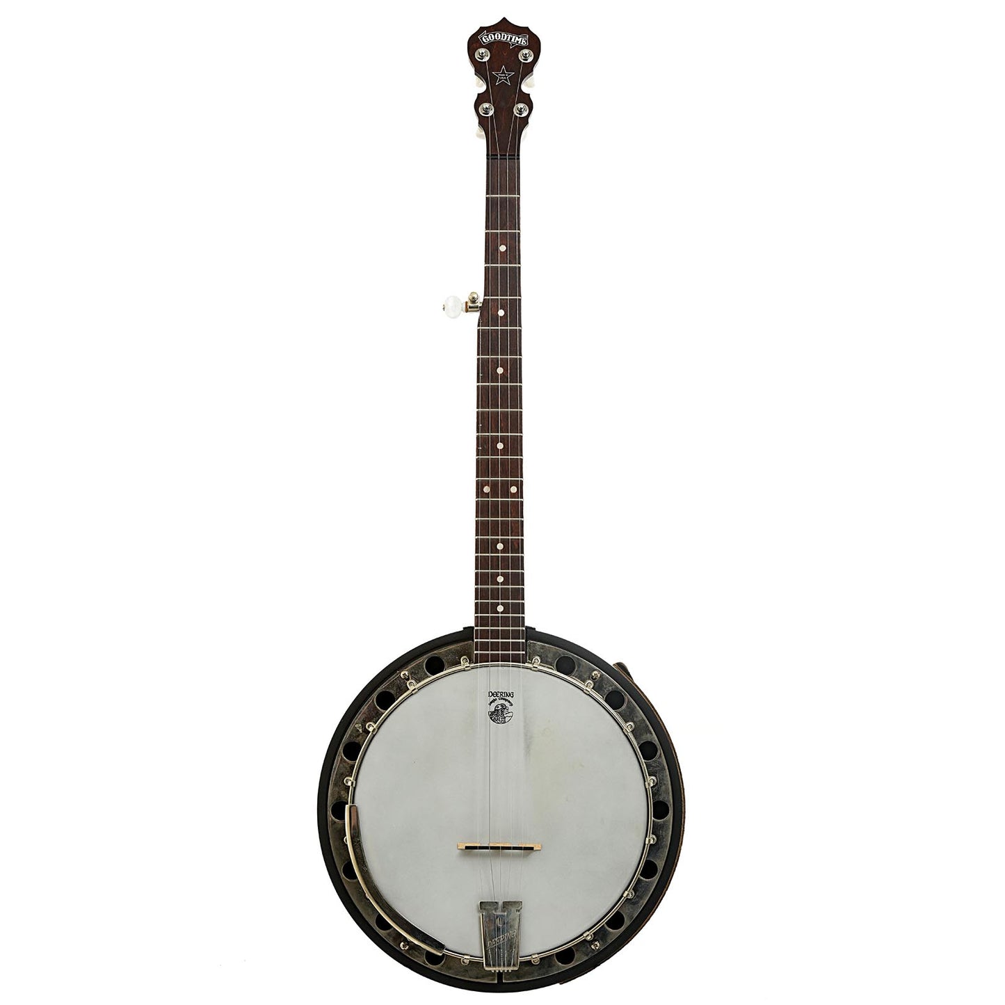 Full front of Deering Classic Goodtime II Resonator Banjo