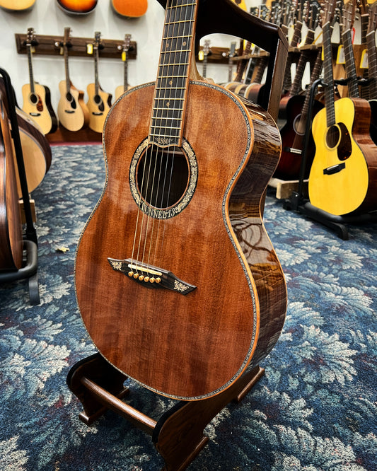 Showroom photo of Petros Tunnel 13 Redwood Grand Concert Acoustic Guitar (2018)