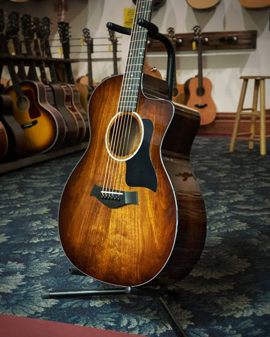 Showroom photo of Taylor 224ce-K Deluxe Acoustic Guitar & Case