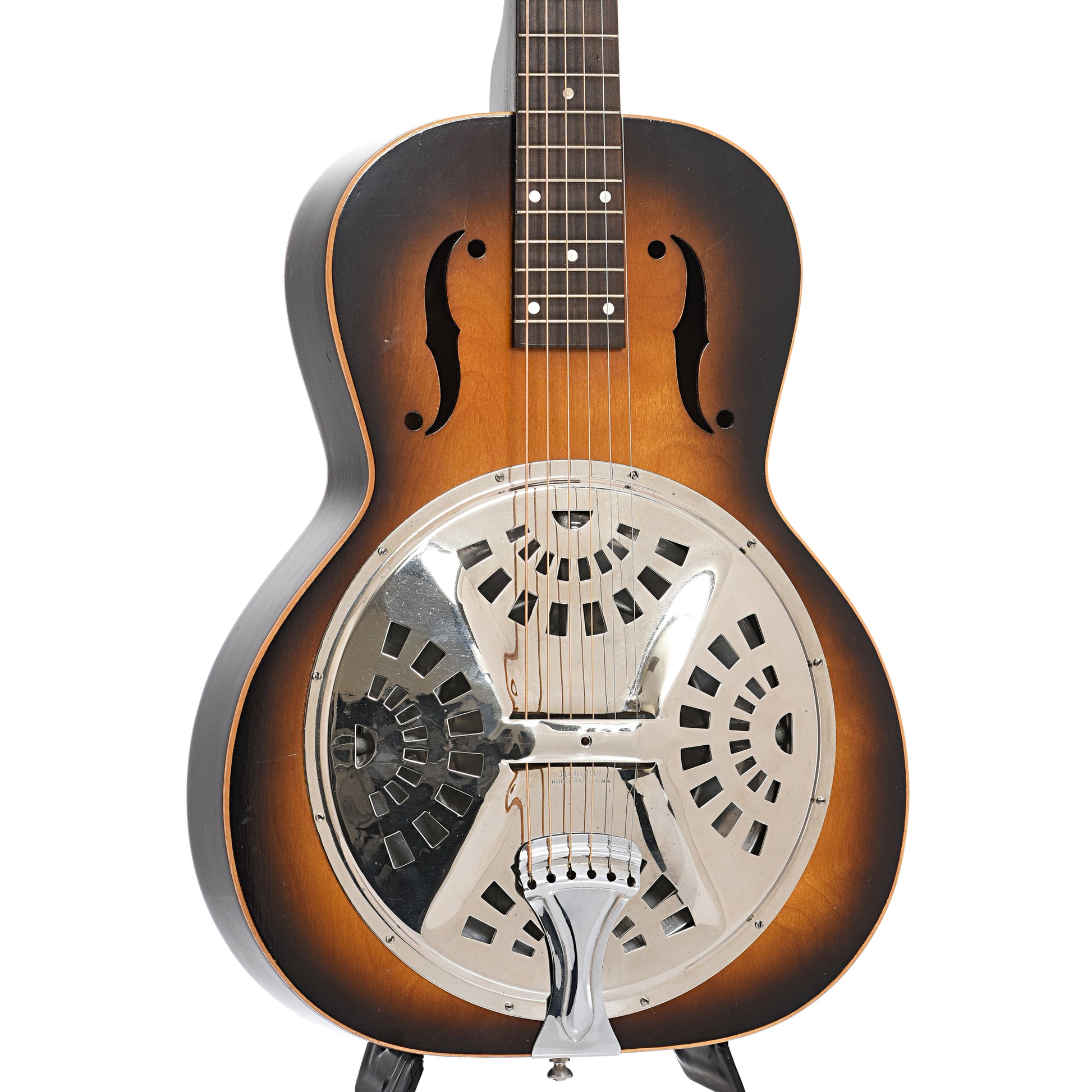 front and side of Dobro Model 25 Squareneck Resonator Guitar (1930s)
