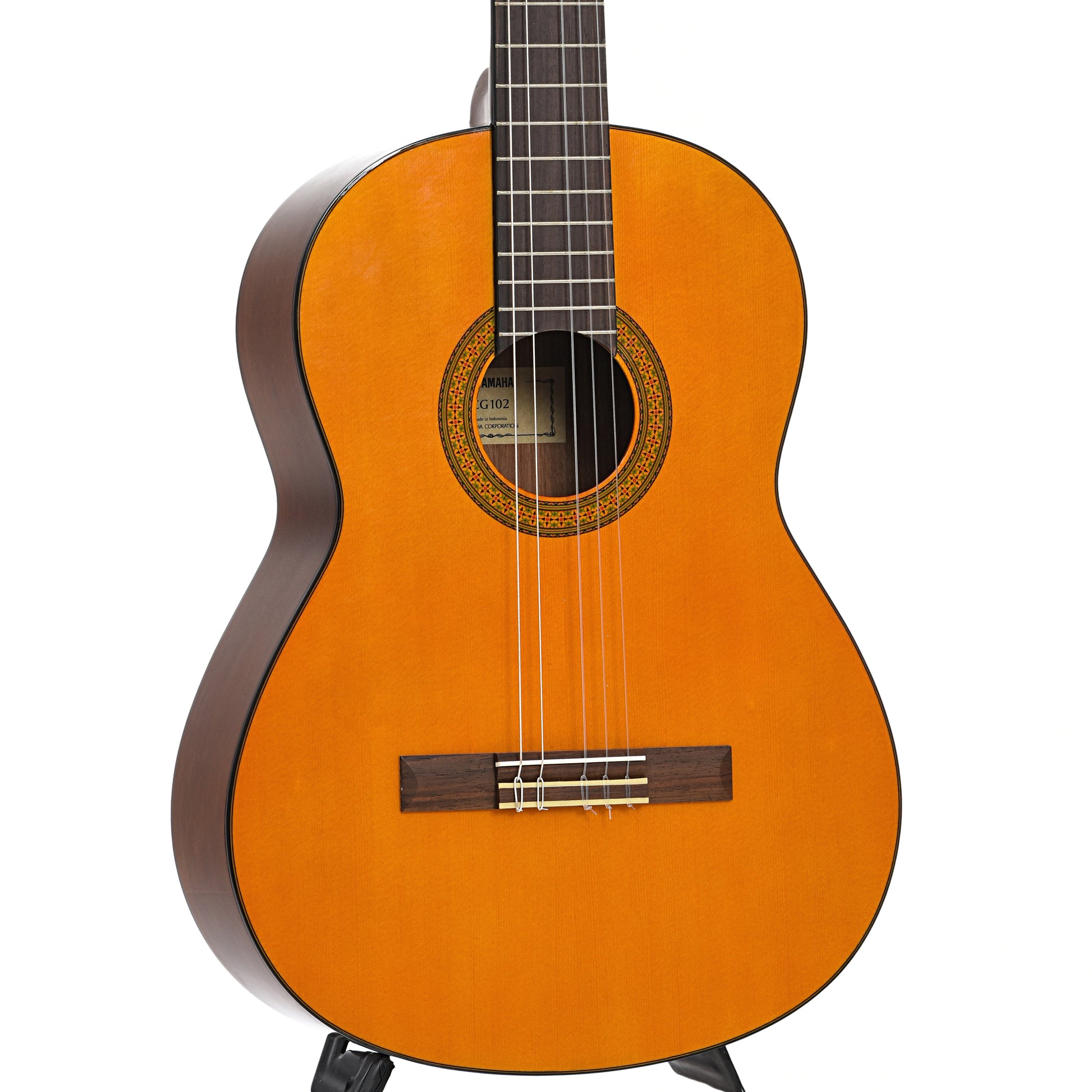 front and side of Yamaha CG102 Classical Guitar (2017)