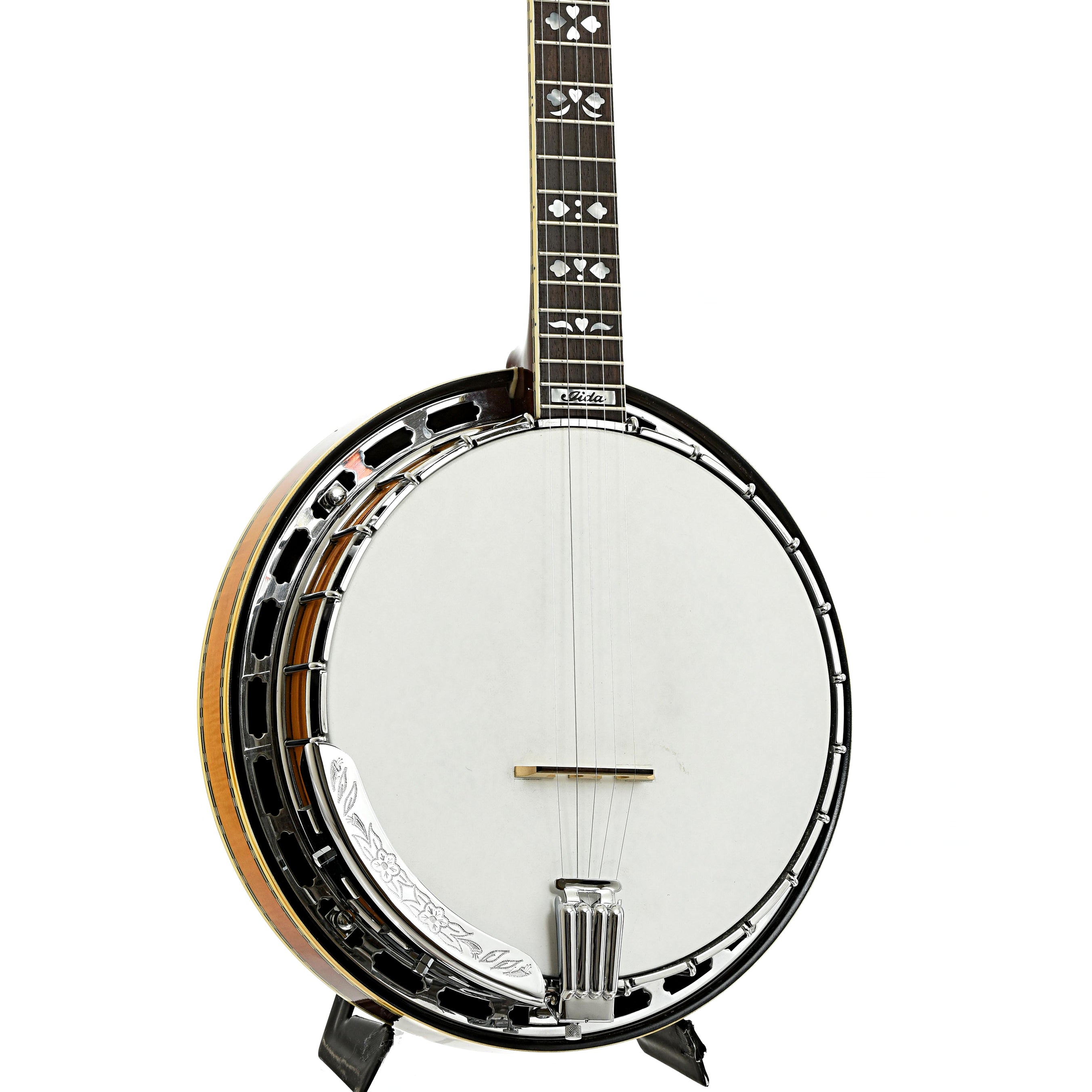 Iida Hearts & Flowers Resonator Banjo (1970s) Elderly Instruments