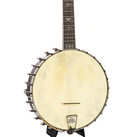 Front and side of Bacon Professional FF2 Special Openback Banjo (c.1920)