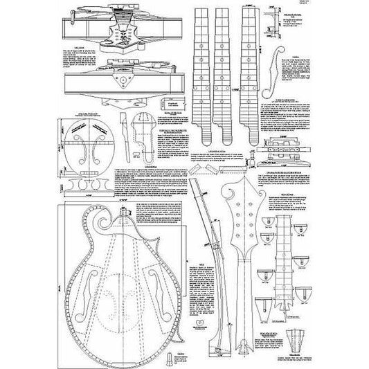 Image 1 of Gibson Lloyd Loar F-5 Mandolin Plans - Version 4 - SKU# 656-1 : Product Type Media : Elderly Instruments