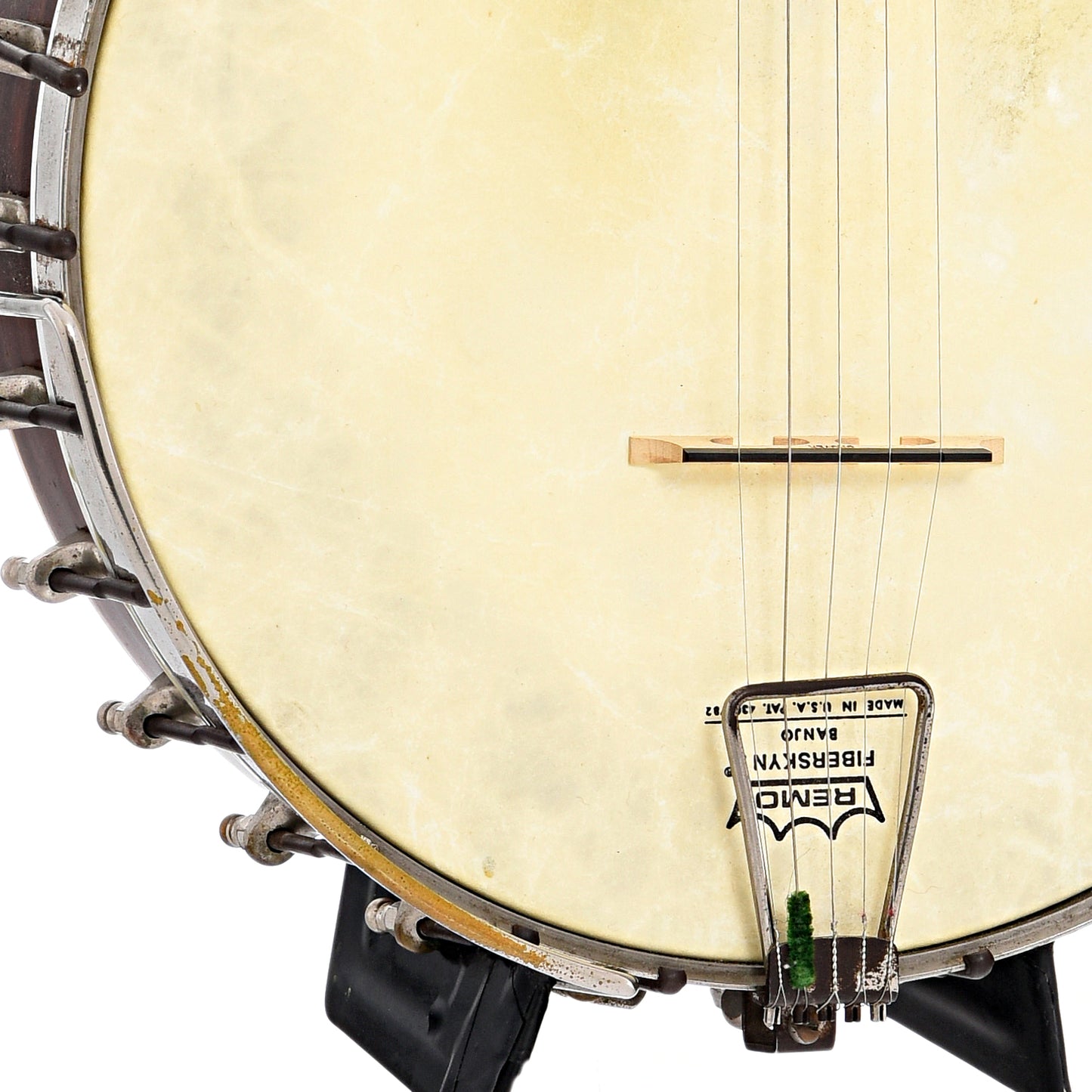 Tailpiece, bridge and armrest of Bacon Professional FF2 Special Openback Banjo (c.1920)