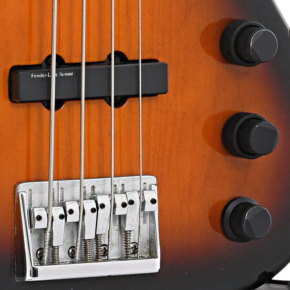 Bridge, bridge pickup and controls of Fender Jazz Bass Plus (c.1992)