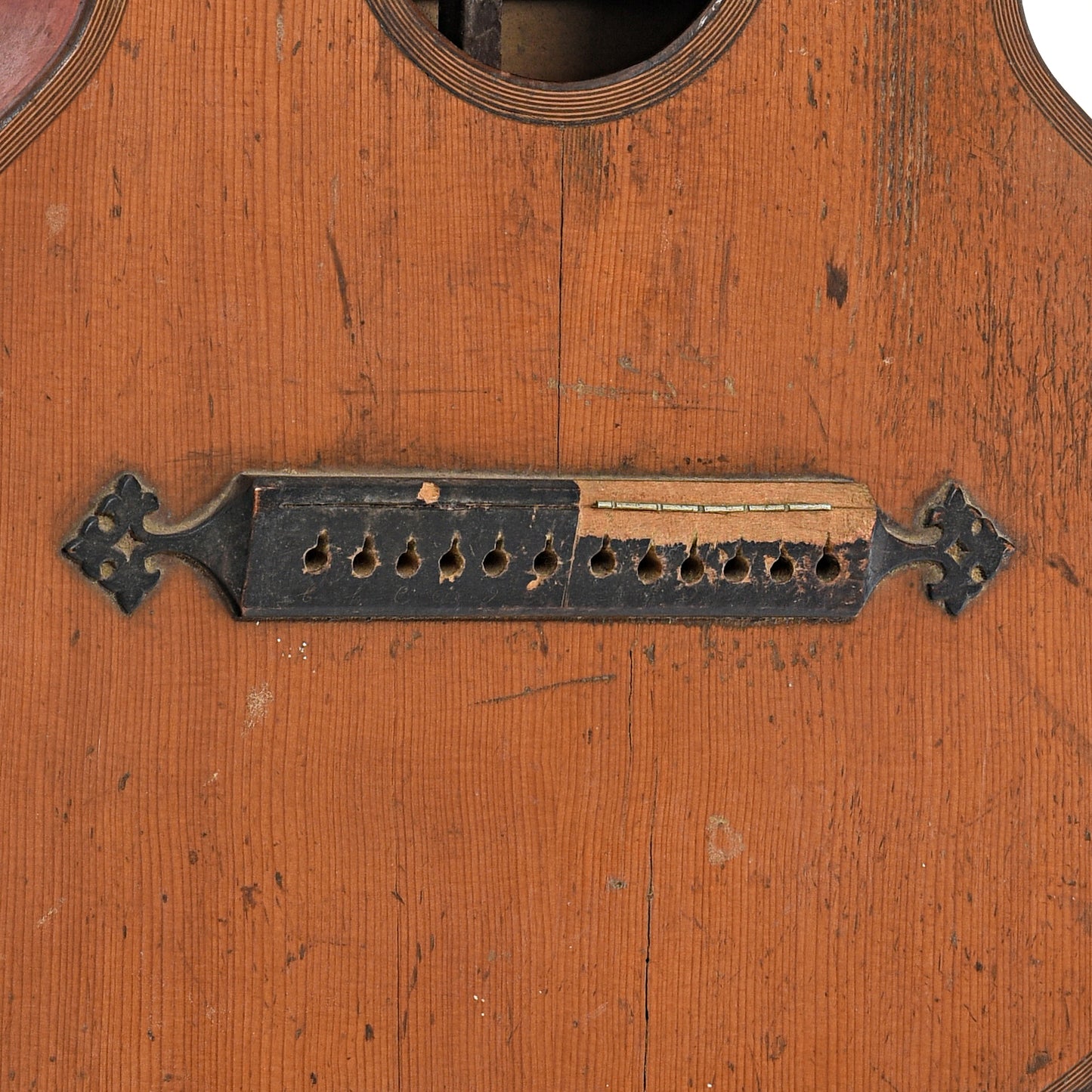 Bridge of Unknown Maker Vienna Style Contra Guitar (1870s?)