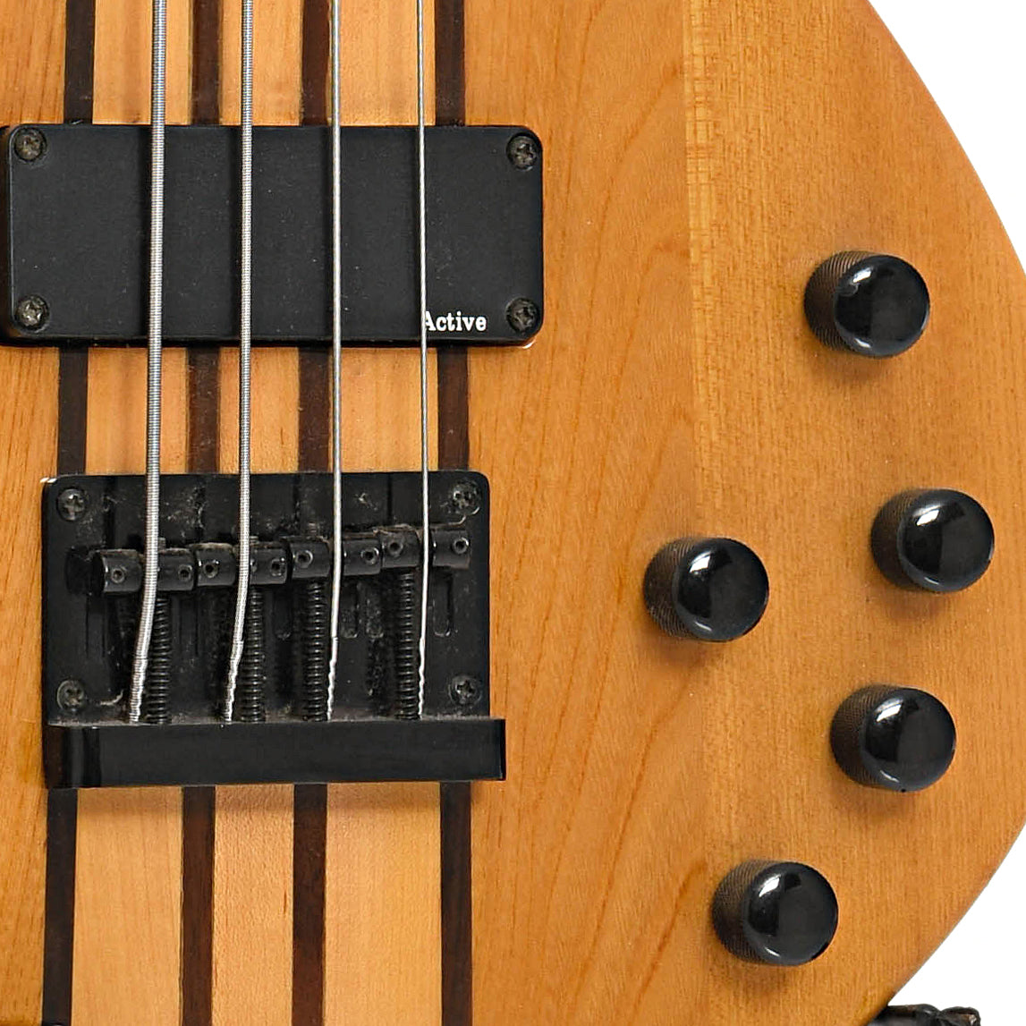 Bridge and controls of Jay Turser JTB-1004 4-String Electric Bass