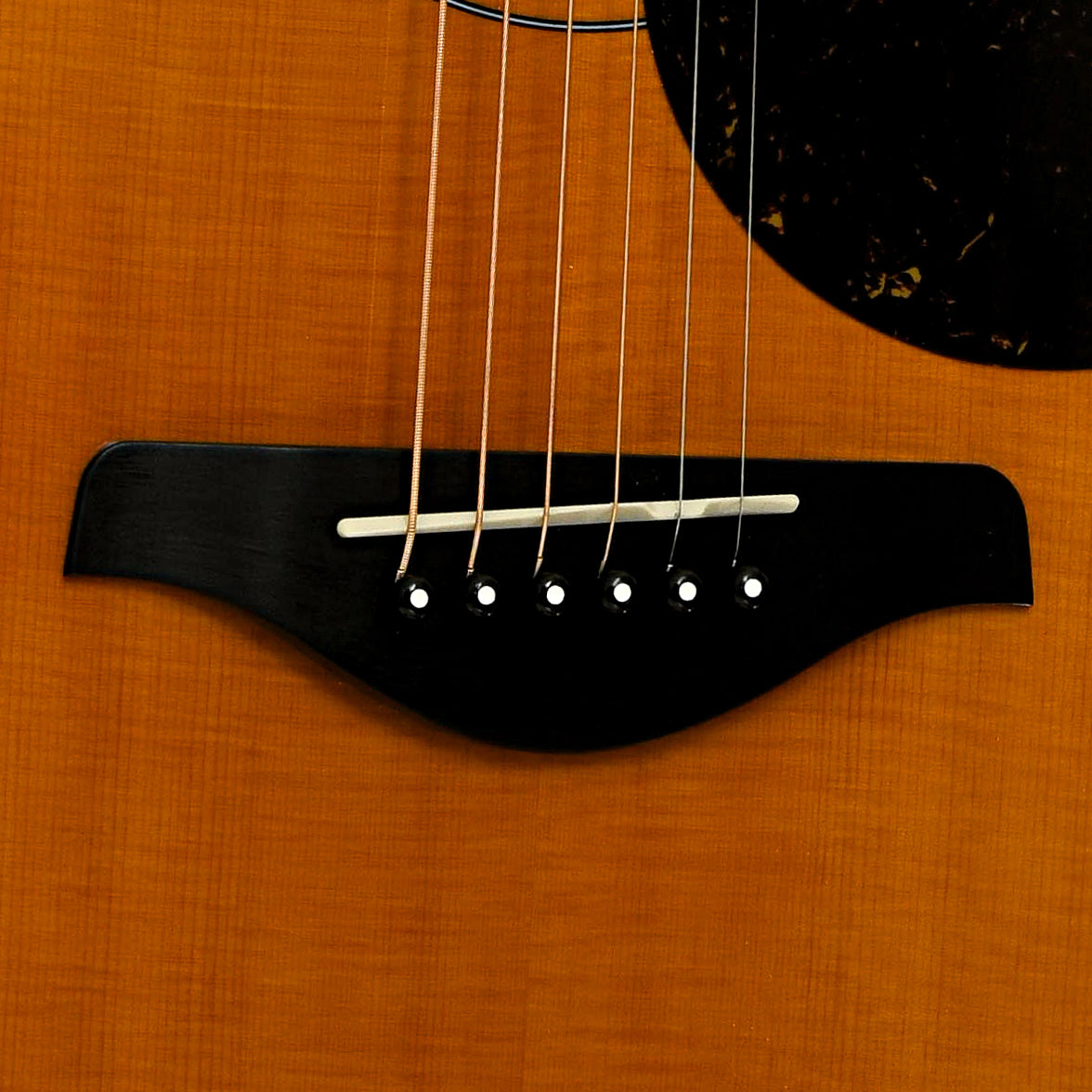 Bridge of Yamaha AC5M ARE Concert Cutaway Acoustic-Electric Guitar