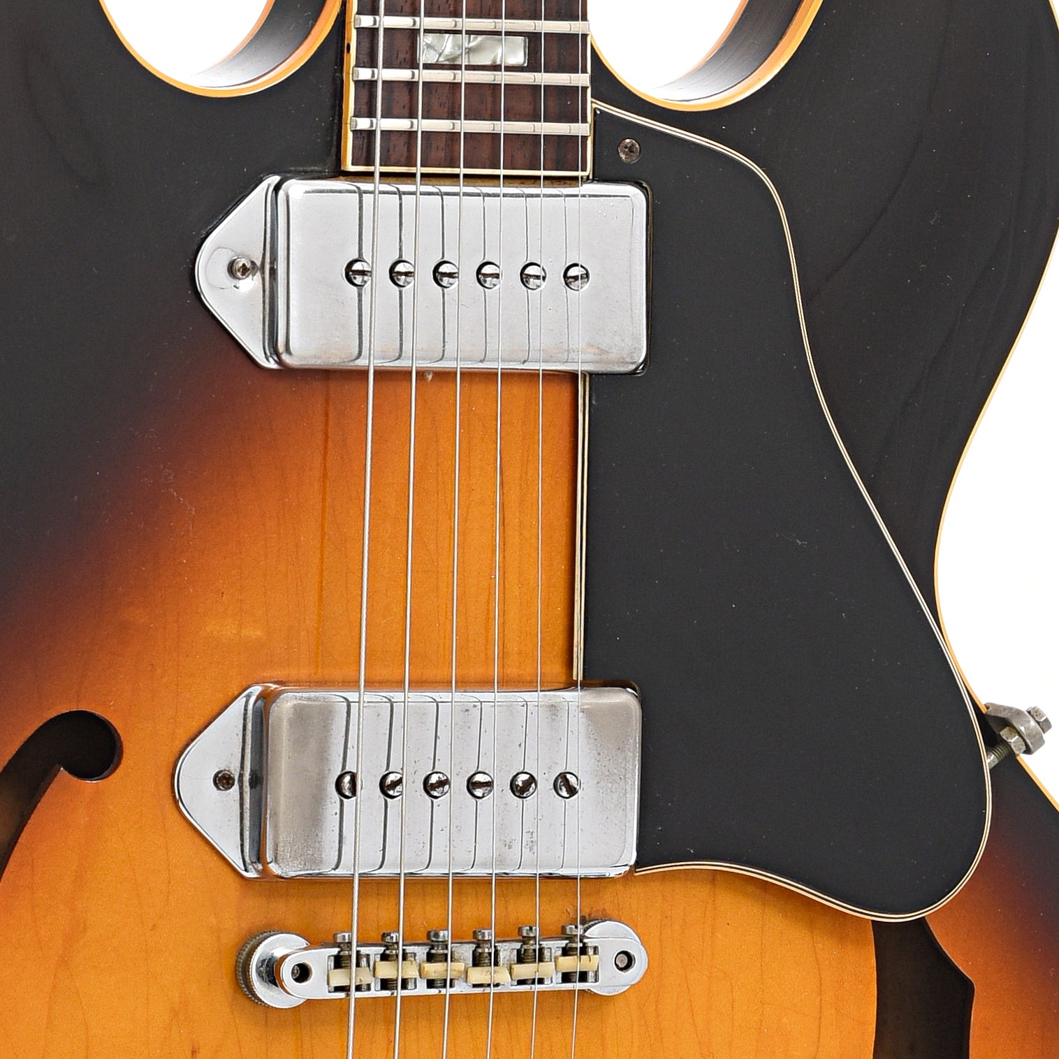 Bridge and Pickups of Gibson ES-330TD Hollow Body Electric Guitar (c.1968)
