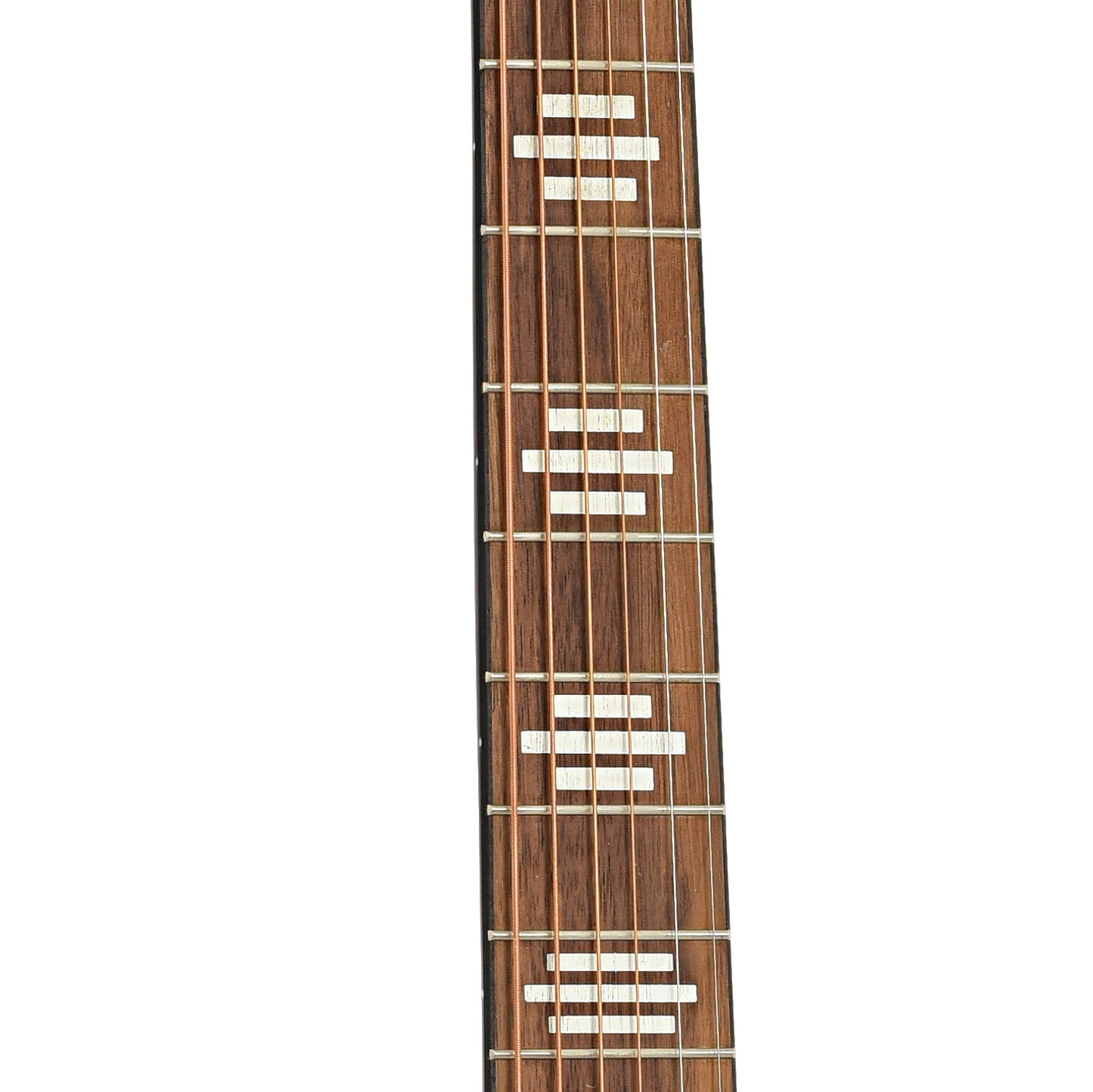 Fretboard of Recording King Dirty 30s Series 9 SE Single 0 Black Sunburst Acoustic Guitar