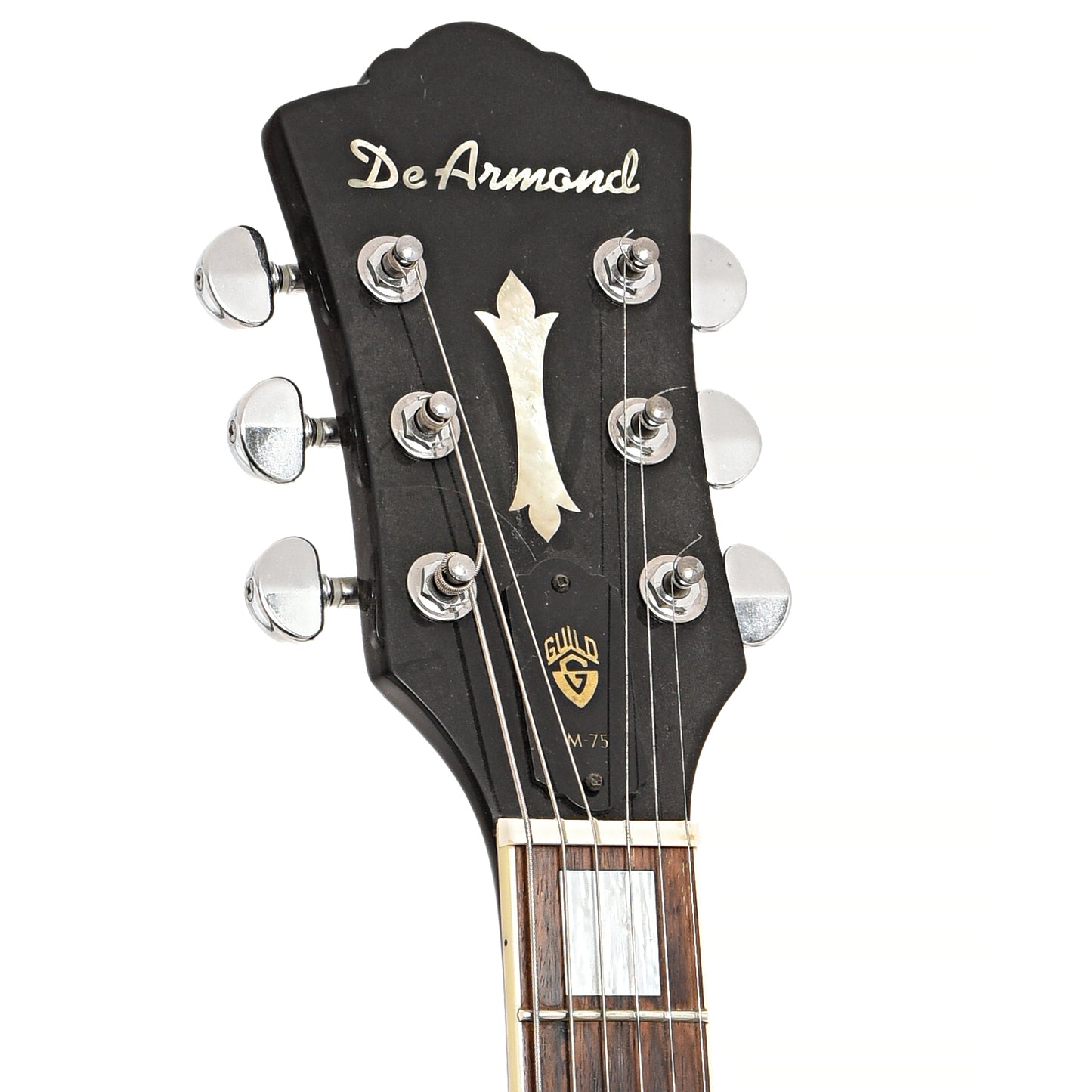 Front headstock of DeArmond M-75 Electric Guitar (c.2009)