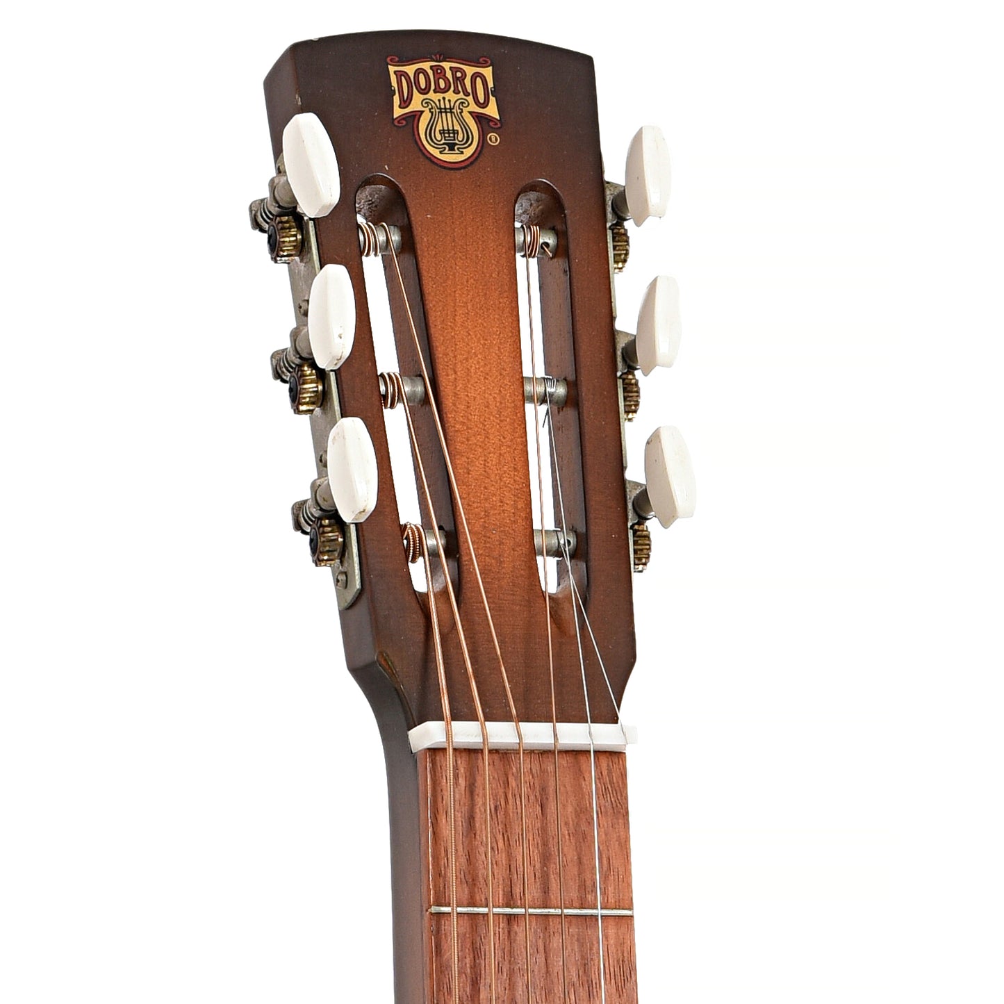 front headstock of Dobro 60DS Squareneck Resonator Guitar (1987)