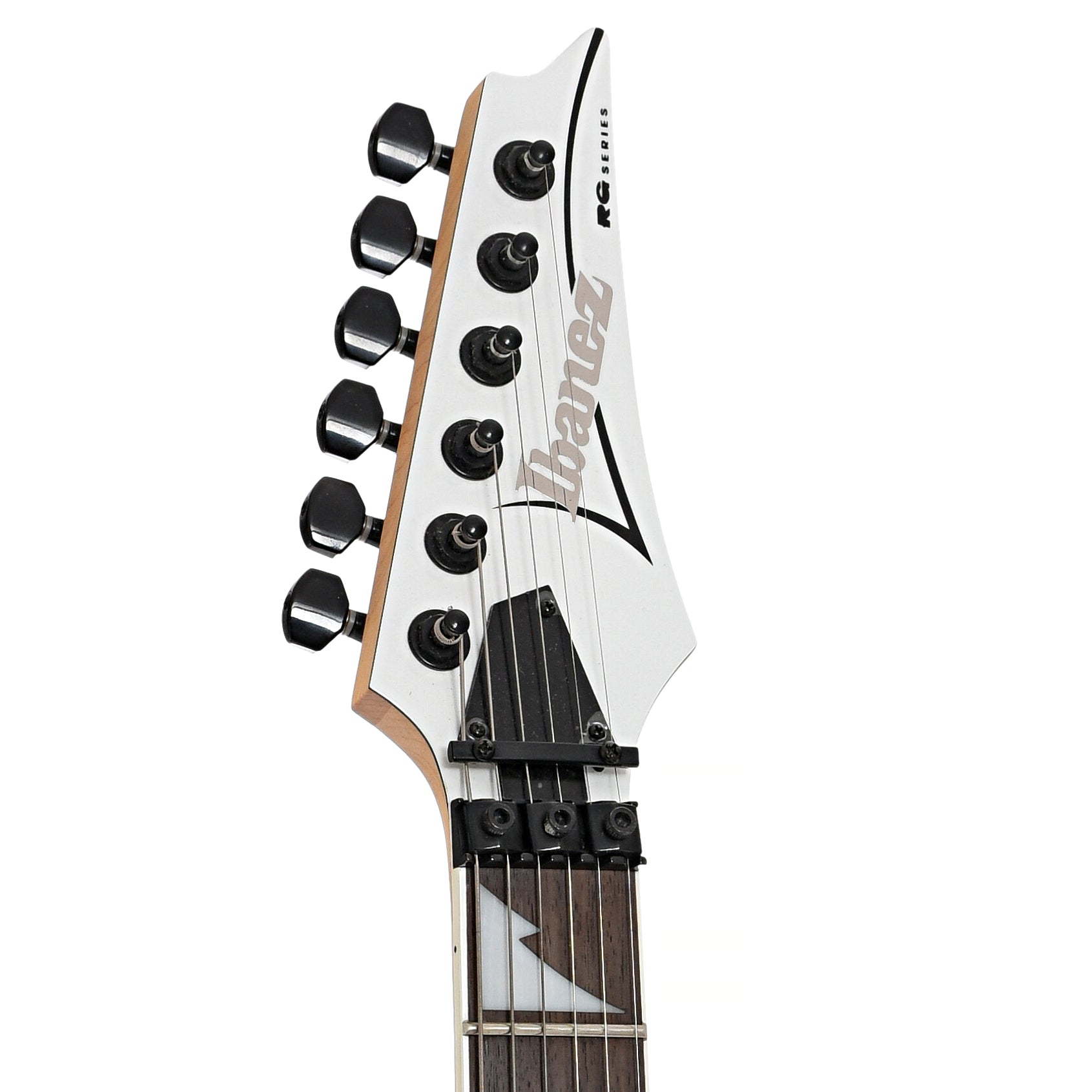 Front headstock of Ibanez RG-350 Deluxe Electric Guitar 