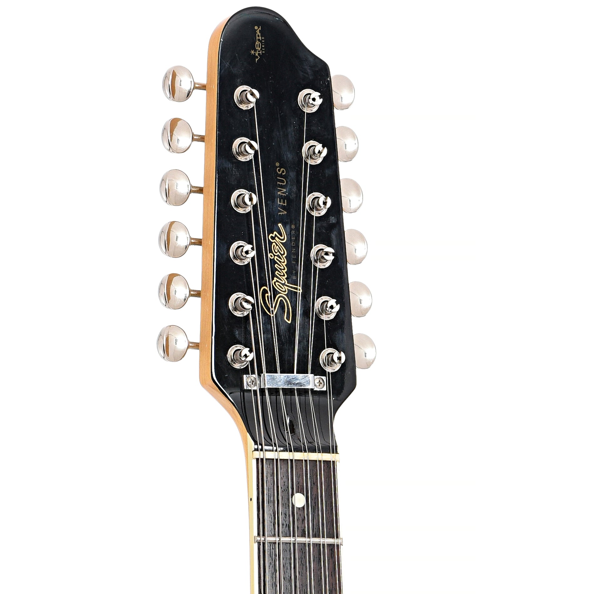 Front headstock of Squier Venus 12-String Electric Guitar (1997)